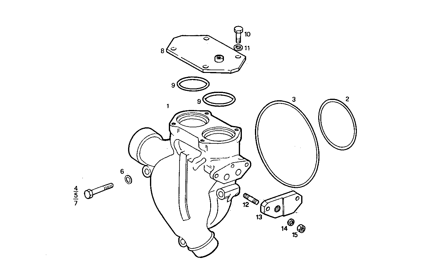 WATER PUMP - 8460SM19.13 8460SM19 parts diagram