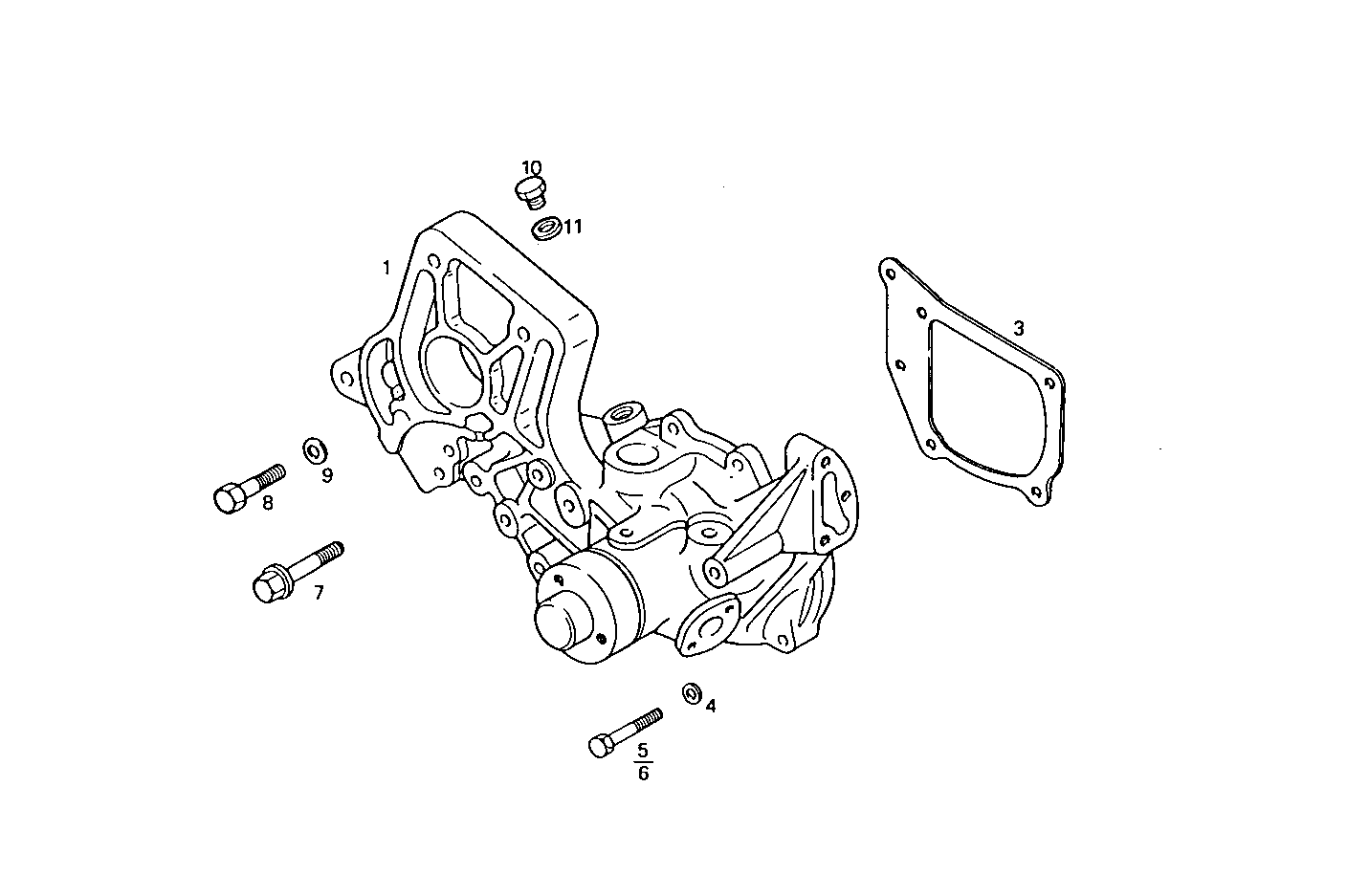 WATER PUMP - 8040SRC21.10A004 8040SRC21 parts diagram