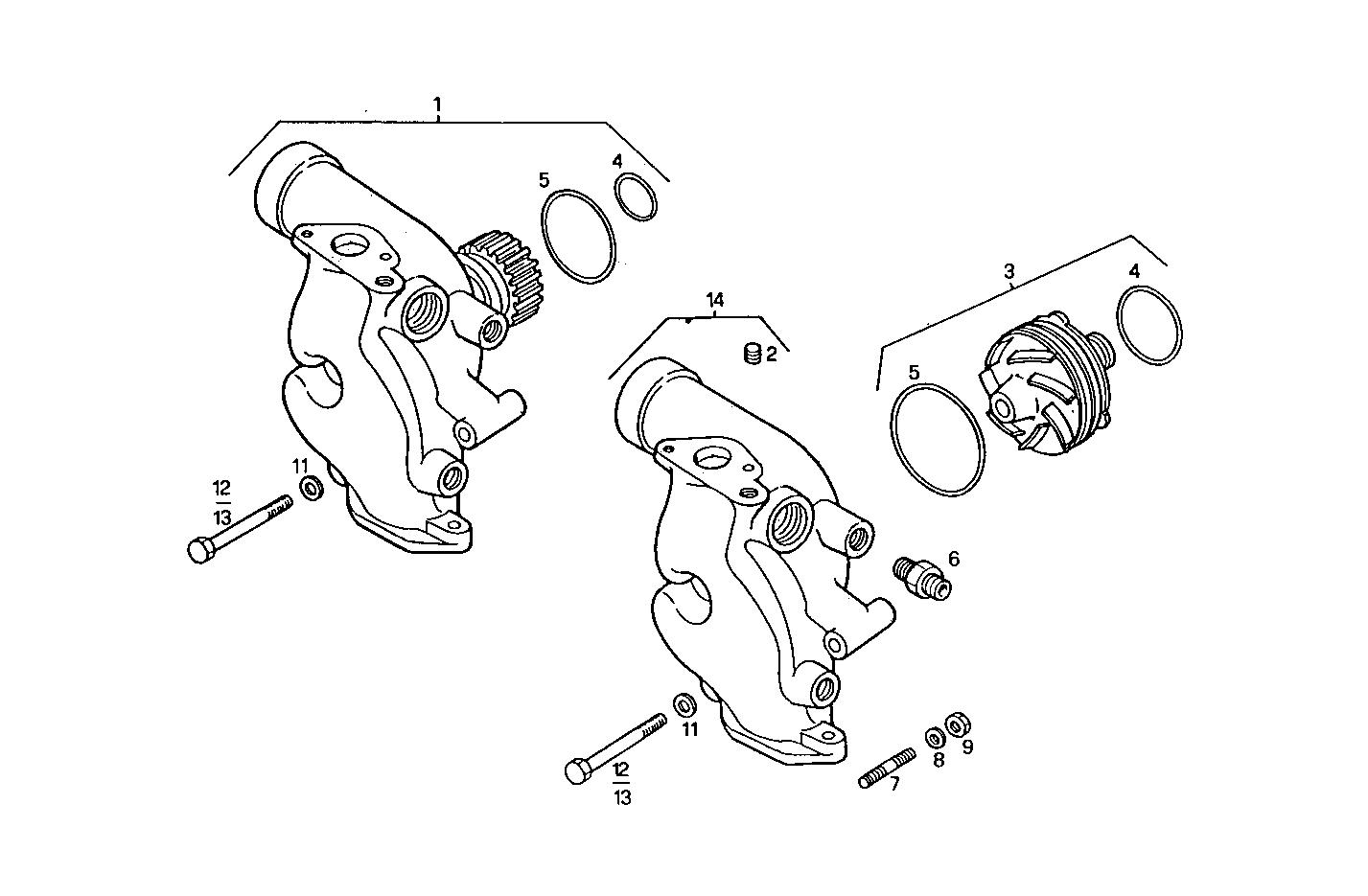 WATER PUMP - 8360SRC22.20 8360SRC22 parts diagram