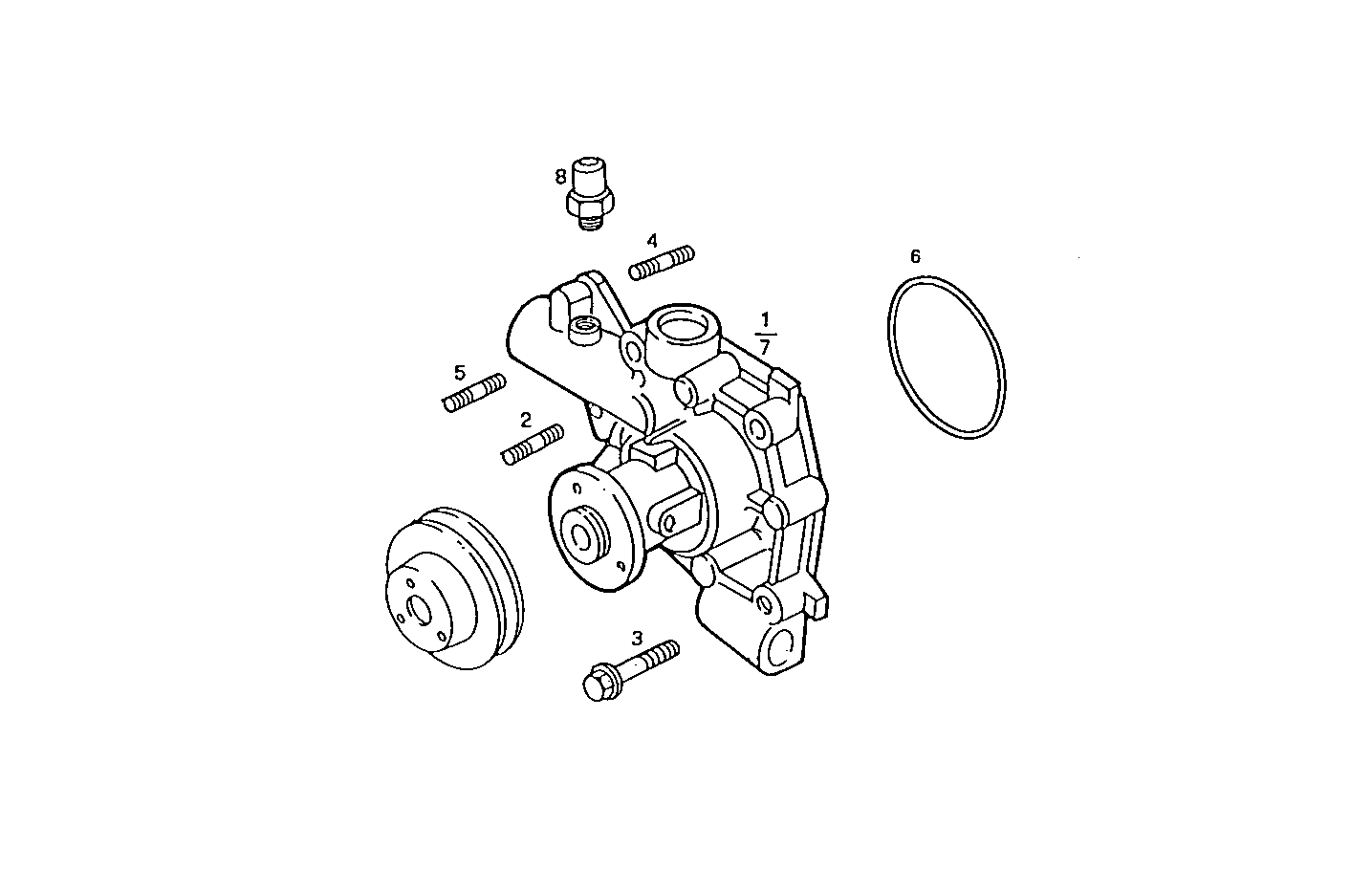 WATER PUMP - 8140SC00.20 8140SC00 parts diagram