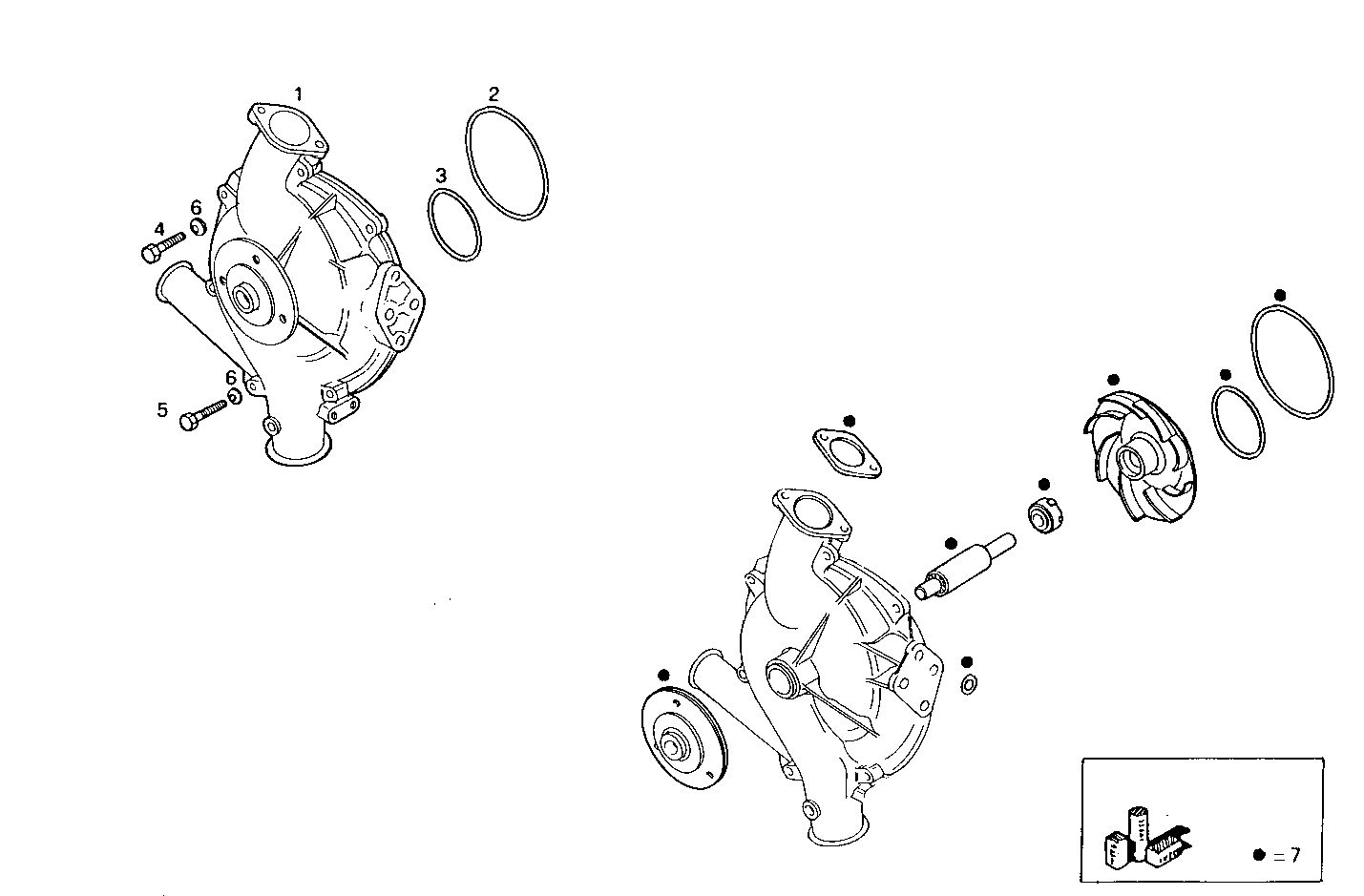 WATER PUMP - 8281SRi27.00A550 8281SRi27 parts diagram