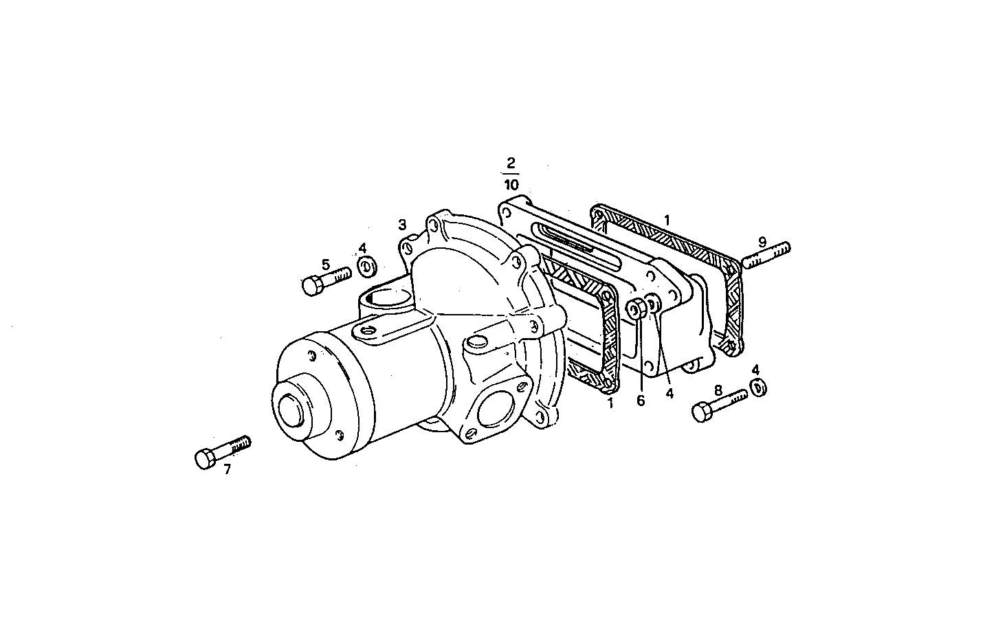 WATER PUMP - 8065E00.00A009 8065E00 parts diagram