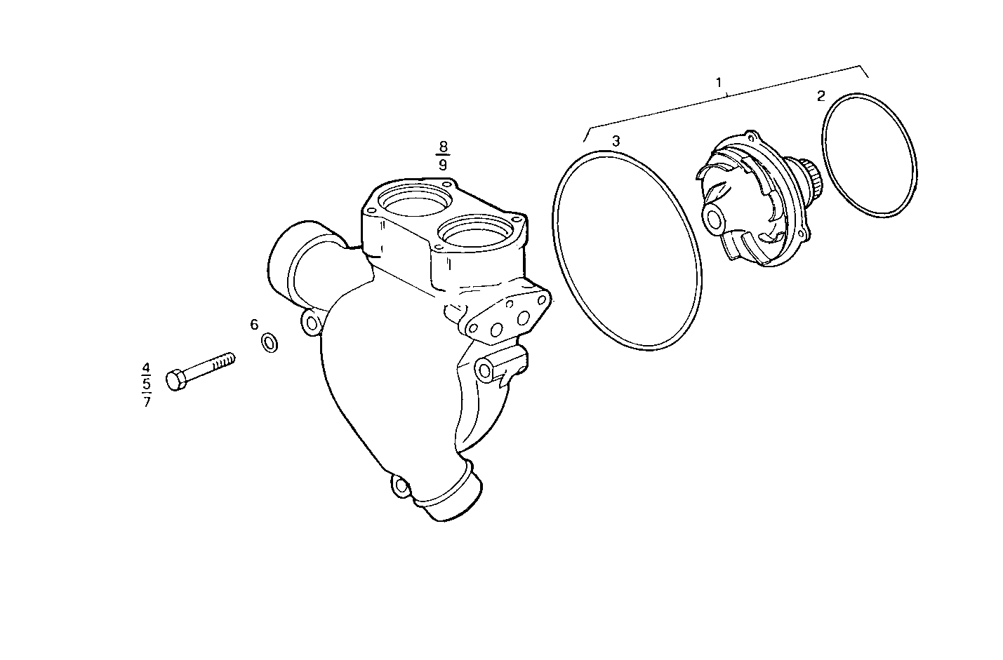 WATER PUMP - 8460SRC21.20A002 8460SRC21 parts diagram