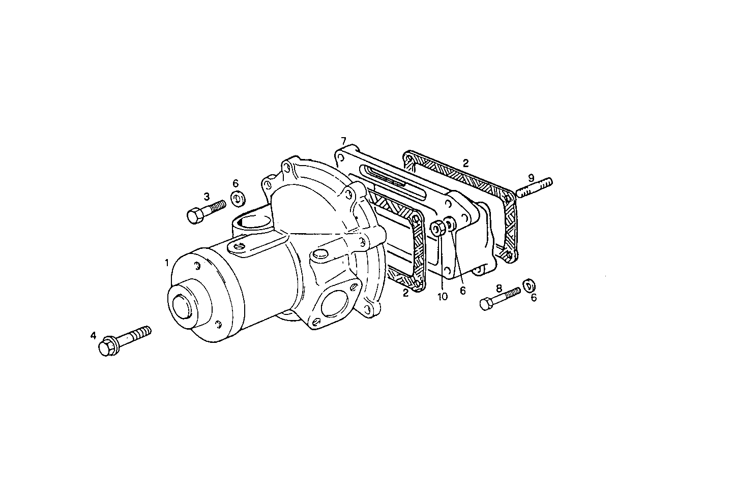 WATER PUMP - 8035E00.00A800 8035E00 parts diagram