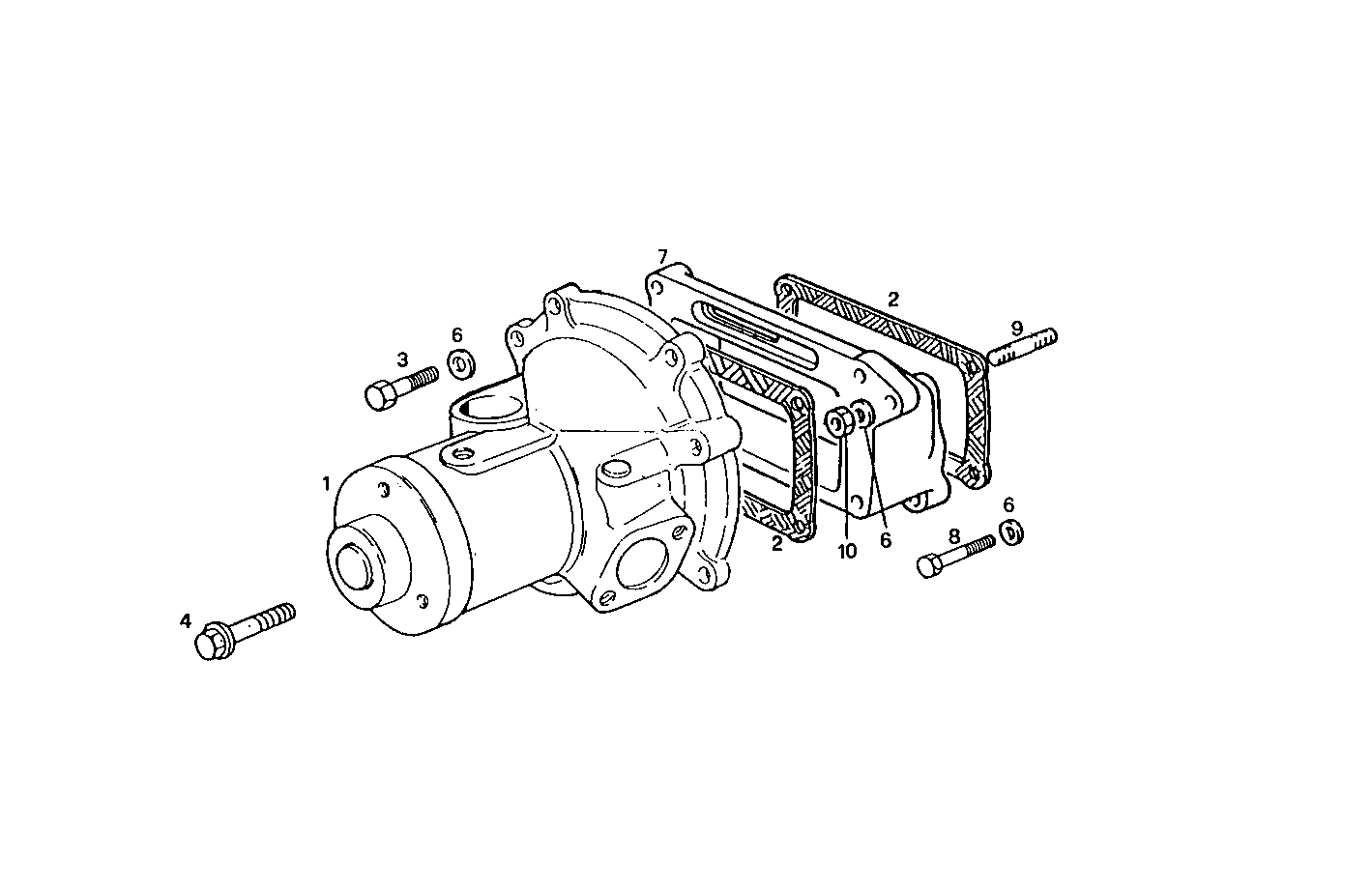 WATER PUMP - 8045SRE10.00 8045SRE10 parts diagram