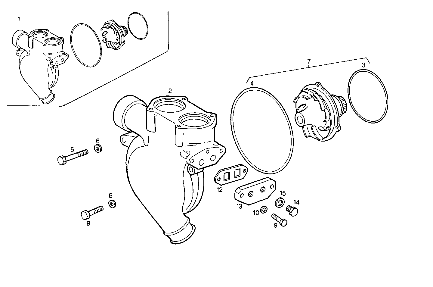 WATER PUMP - 8210SRC21.31A001 8210SRC21 parts diagram