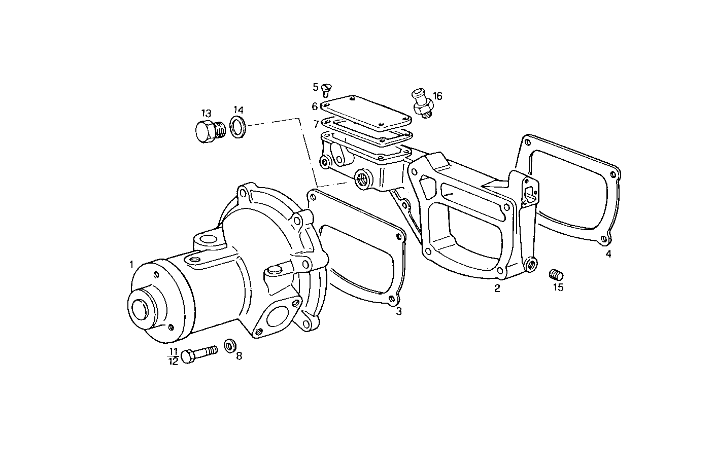 WATER PUMP - 8061M14.42 8061M14 parts diagram
