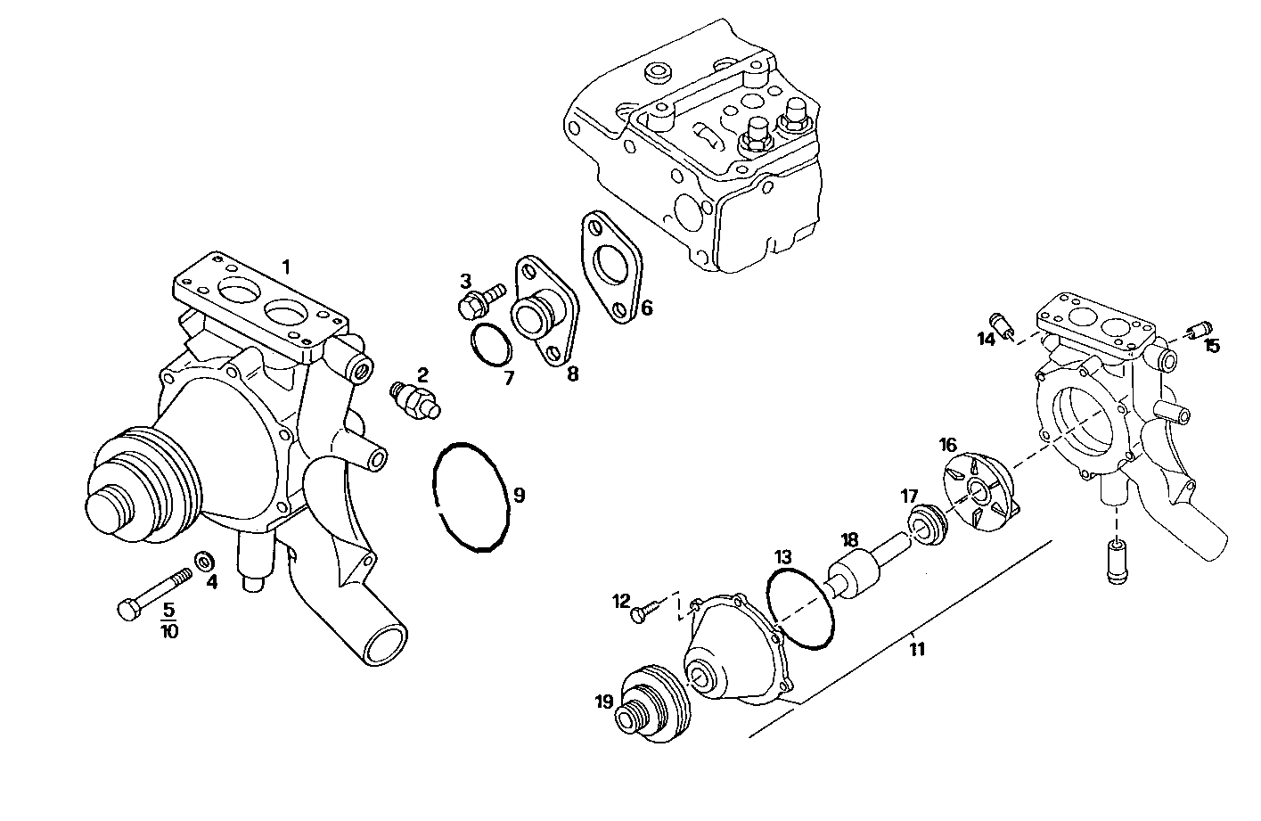 WATER PUMP - 7675U00.00 7675U00 parts diagram