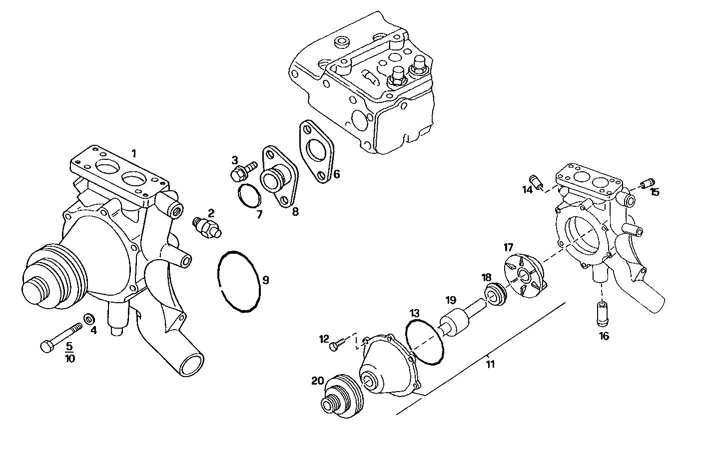 WATER PUMP - 7675SE00.00 7675SE00 parts diagram