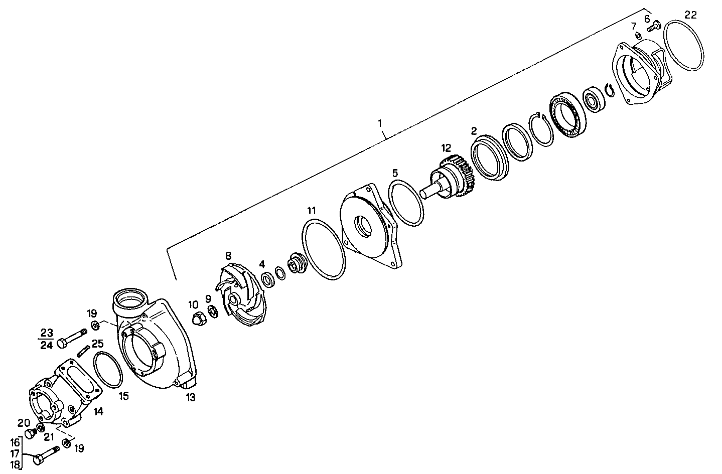 WATER PUMP - 8291SRM75.31 8291SRM75 parts diagram