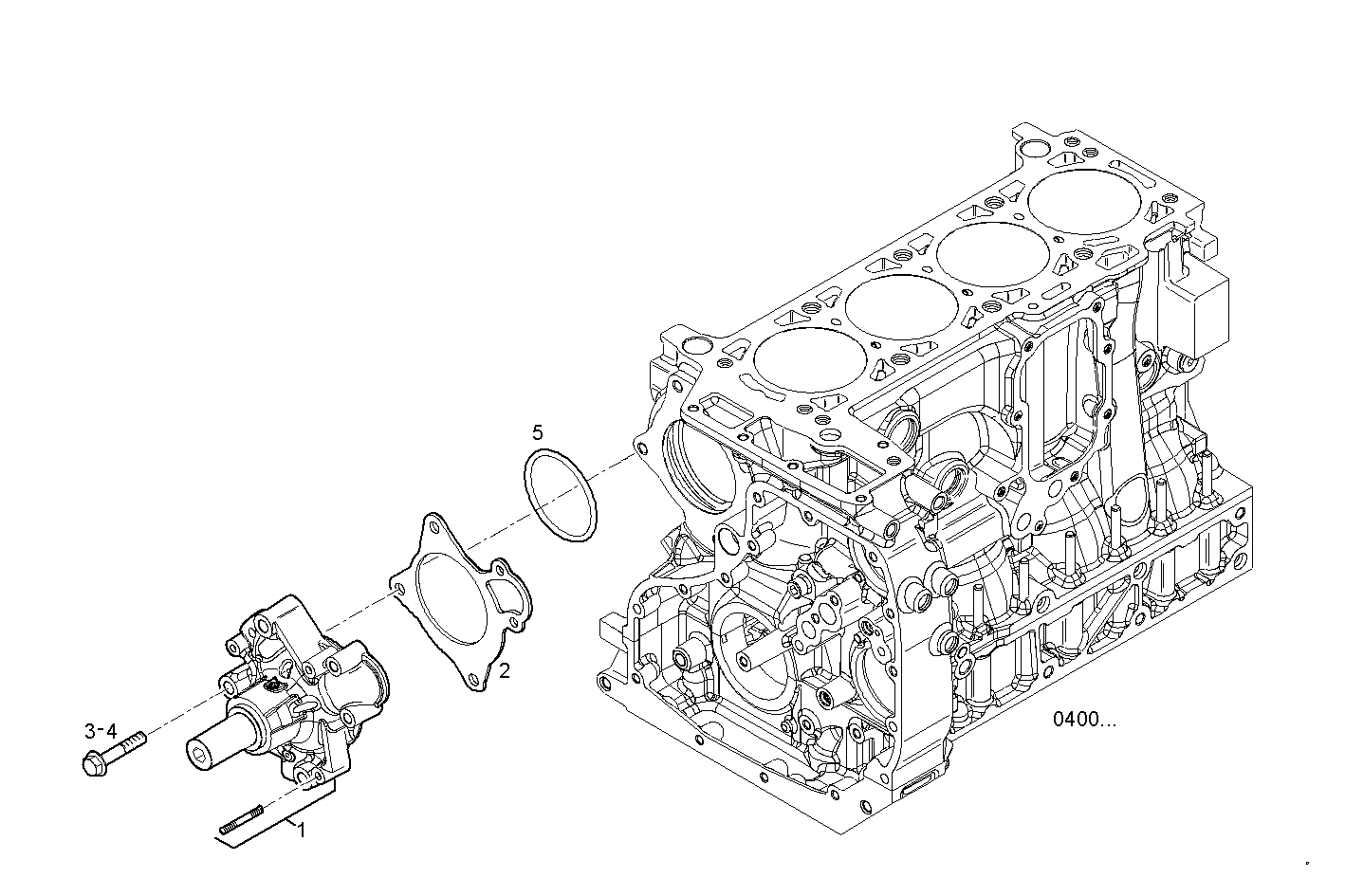 WATER PUMP - S30ENT422.10P002 SOFIM HPI 3.0L - EURO 4 parts diagram