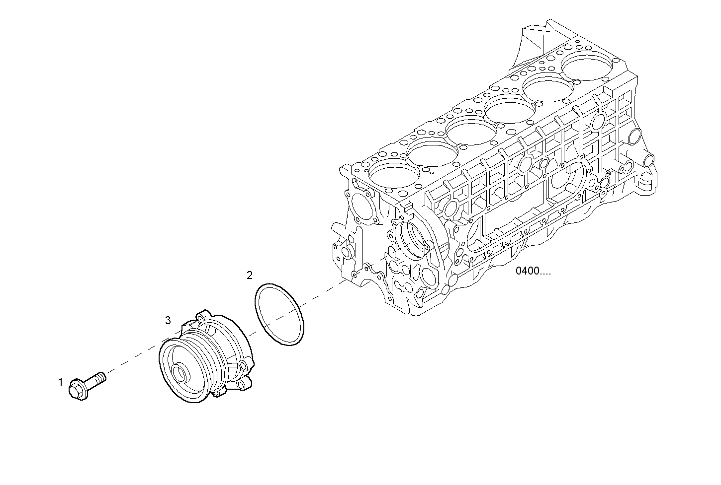 WATER PUMP - C78ENAM12.00 CURSOR 8 parts diagram
