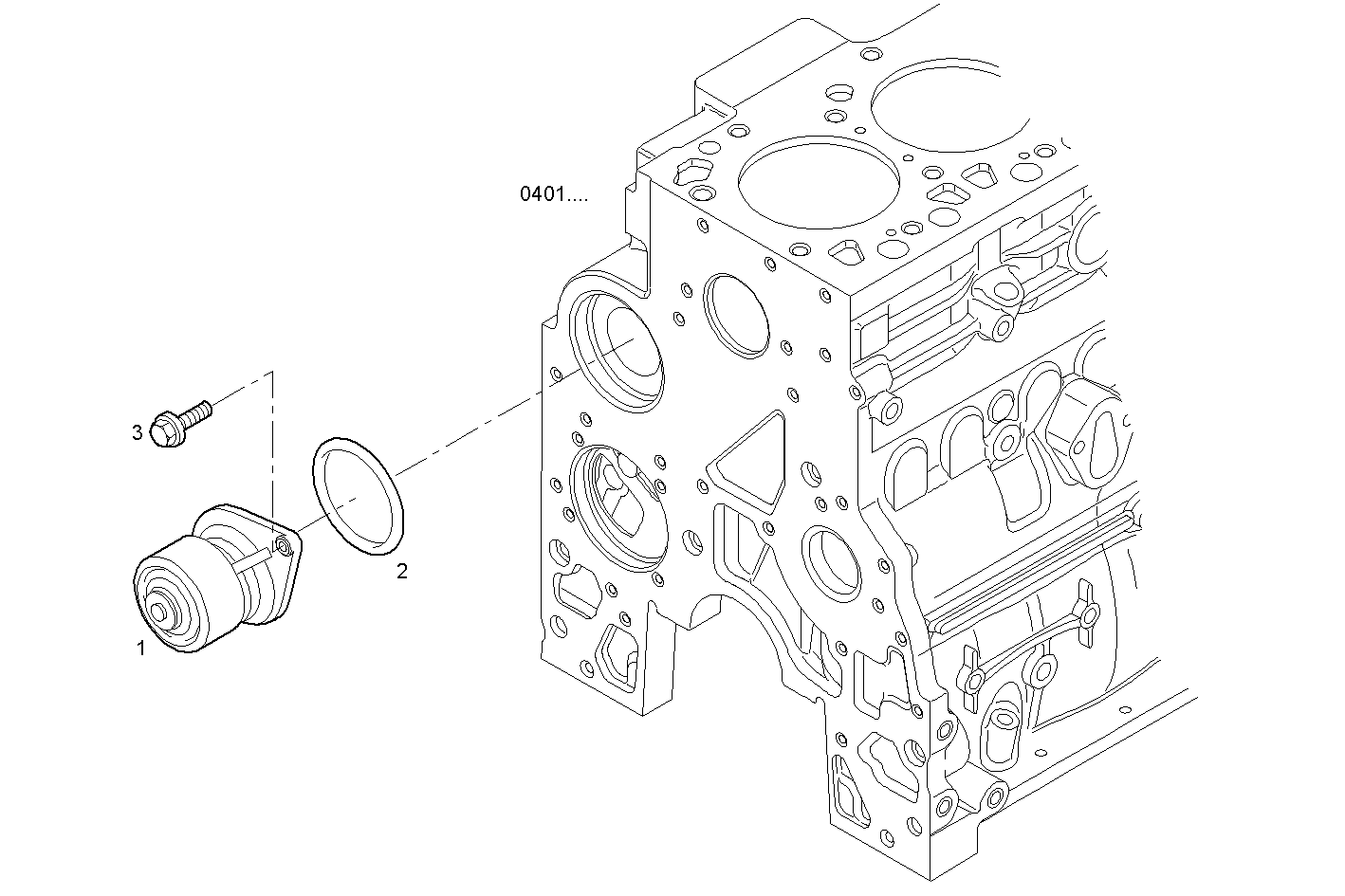 WATER PUMP - N40ENTD20.00A801 NEF 4 electron. - TIER 2 parts diagram