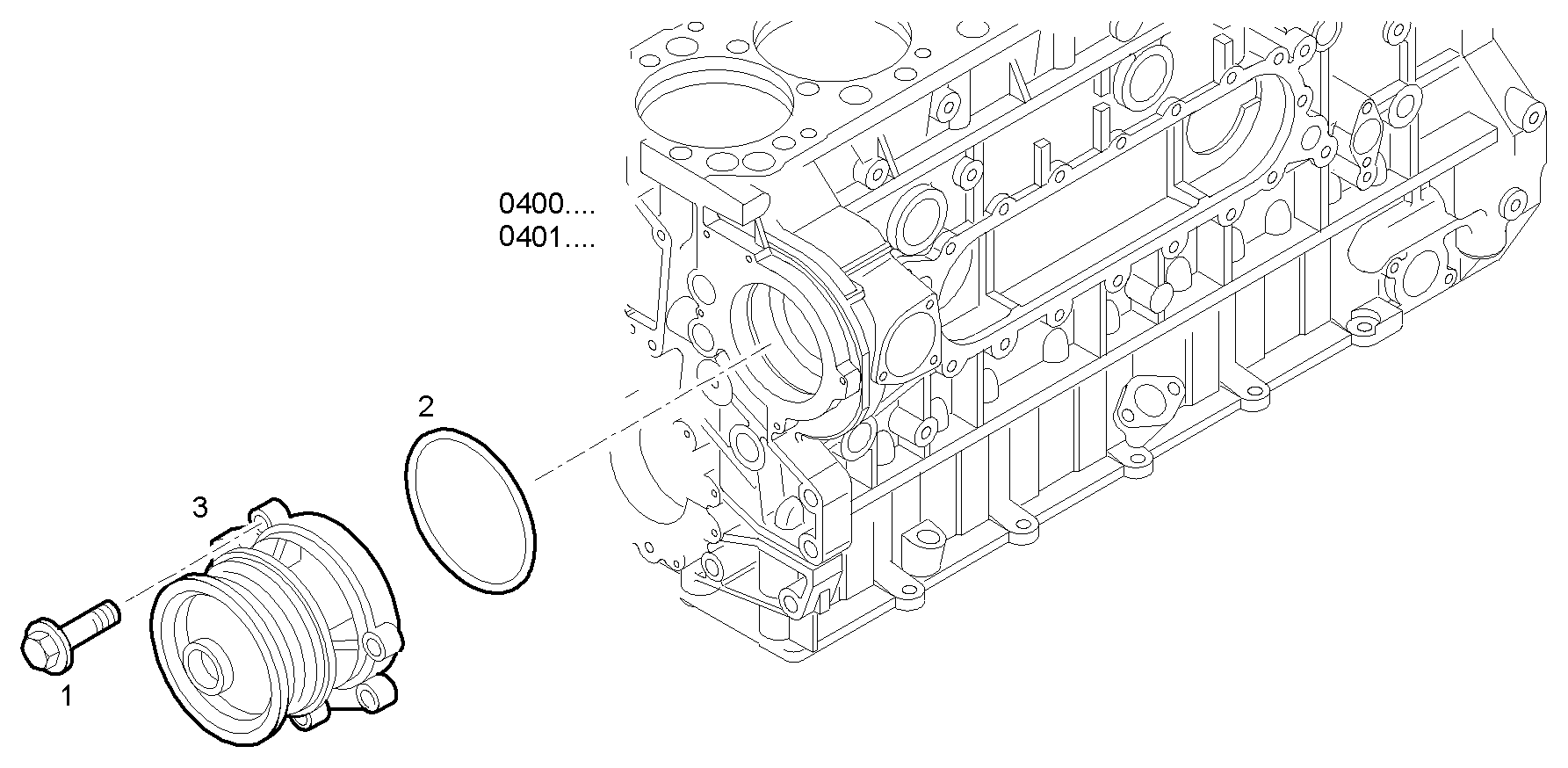 WATER PUMP - C13ENTI20.00A100 CURSOR 13 - TIER 2 parts diagram