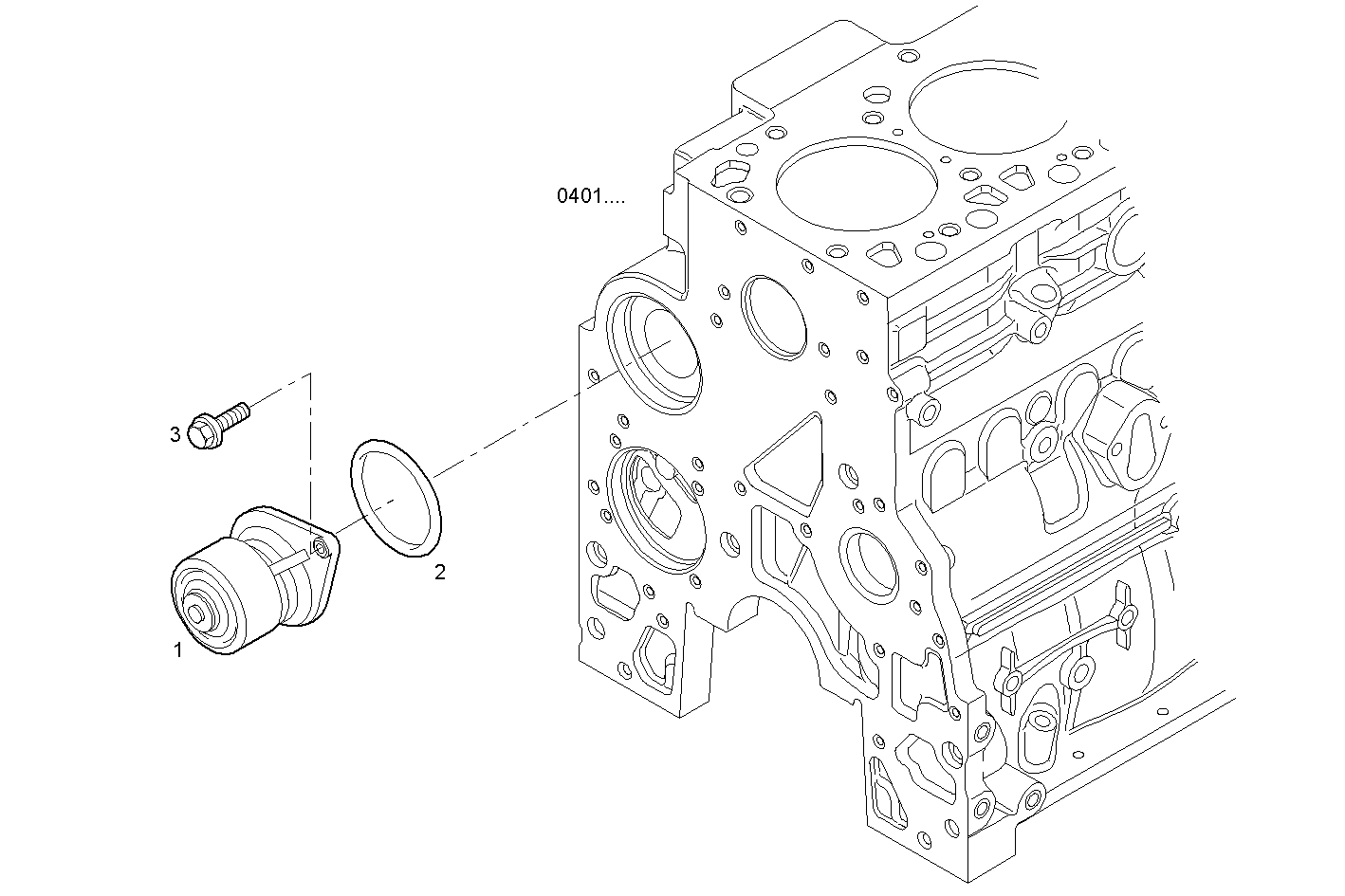 WATER PUMP - NEF60TE2.A558 NEF 6 electron. parts diagram