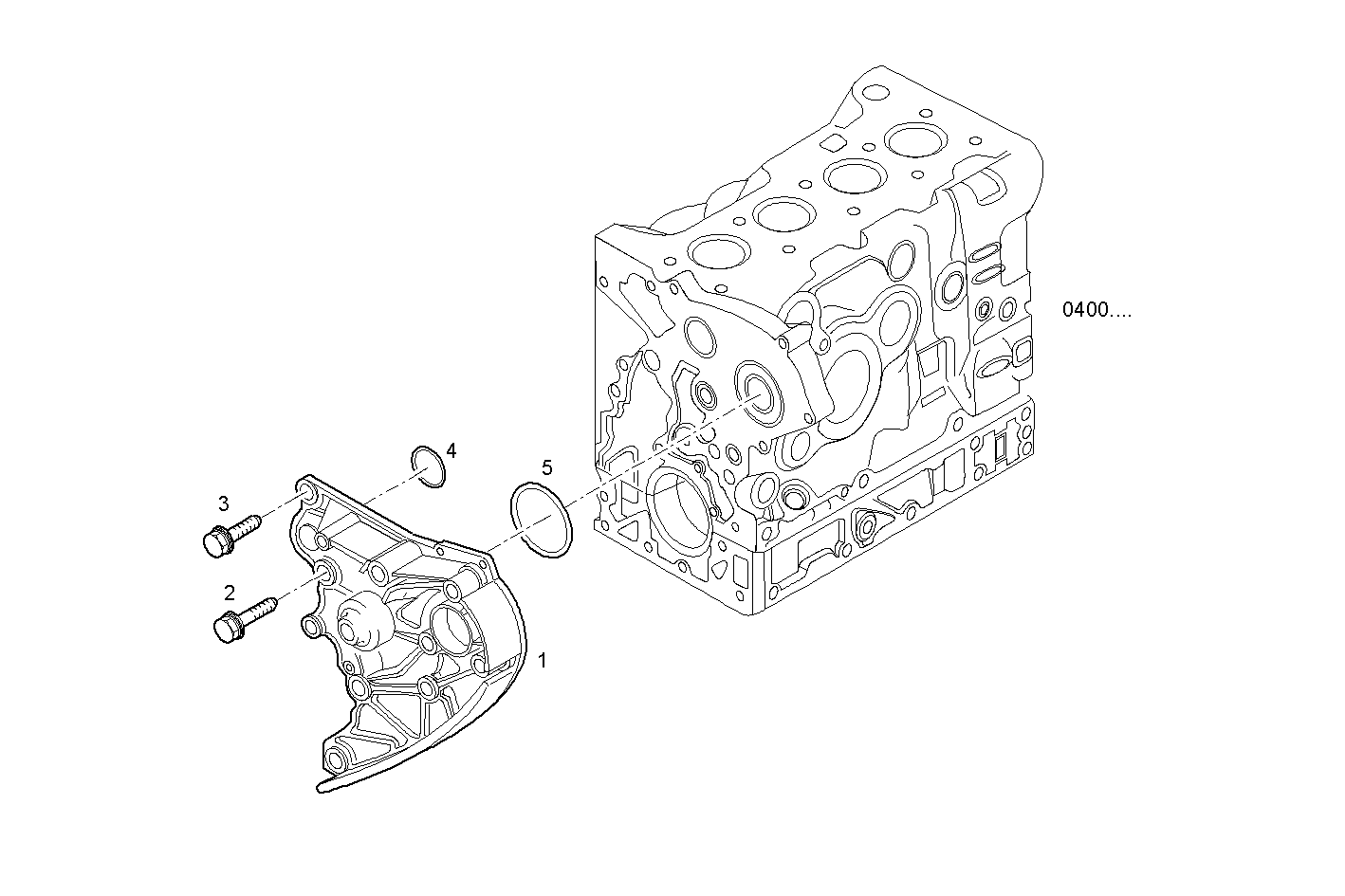 WATER PUMP - S23ENSC24.20A001 SOFIM HPI 2.3L - TIER 2 parts diagram
