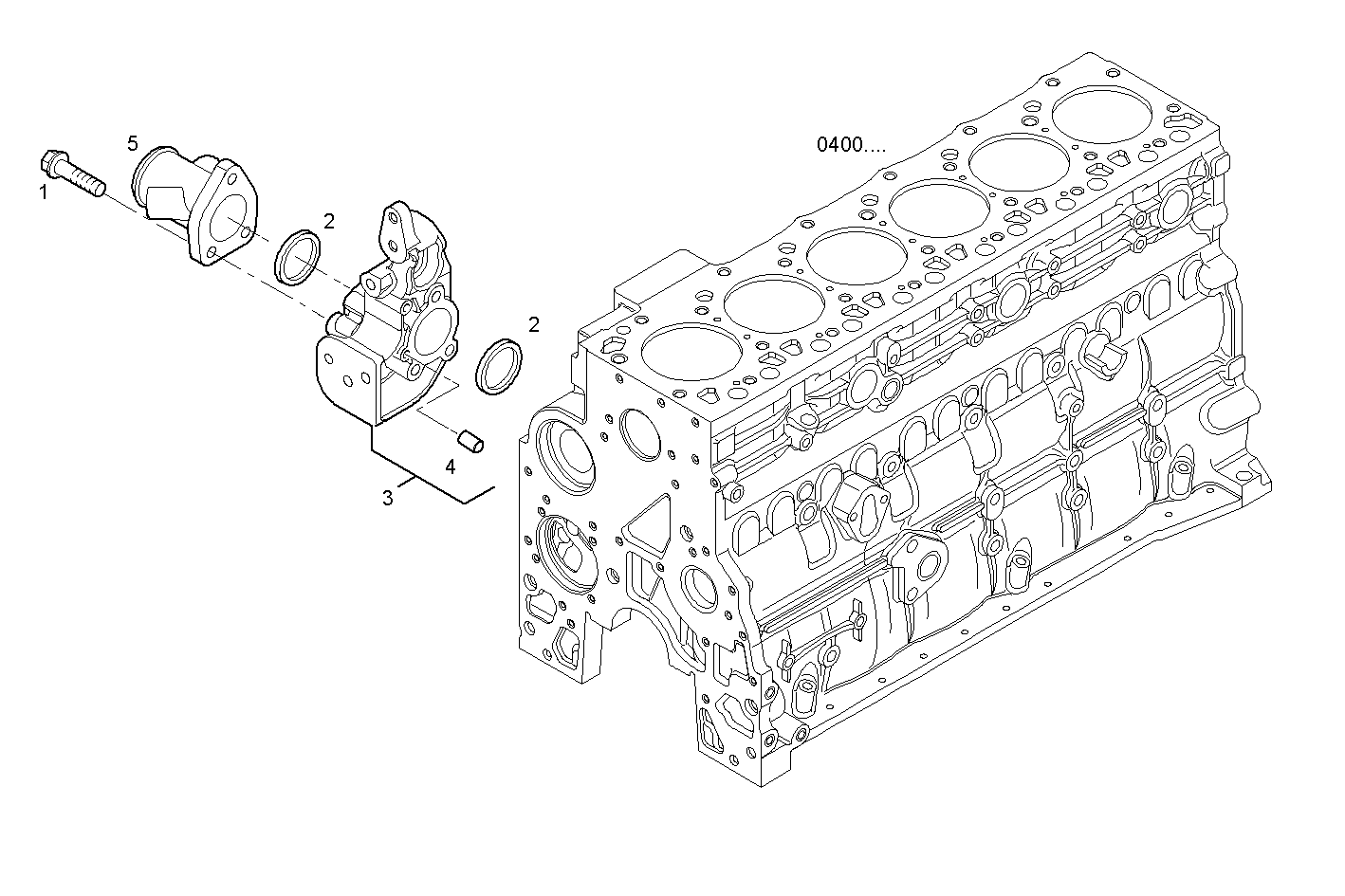 WATER LINES - F4BE0454A*D601 NEF 4 mechanic. - TIER 2 parts diagram