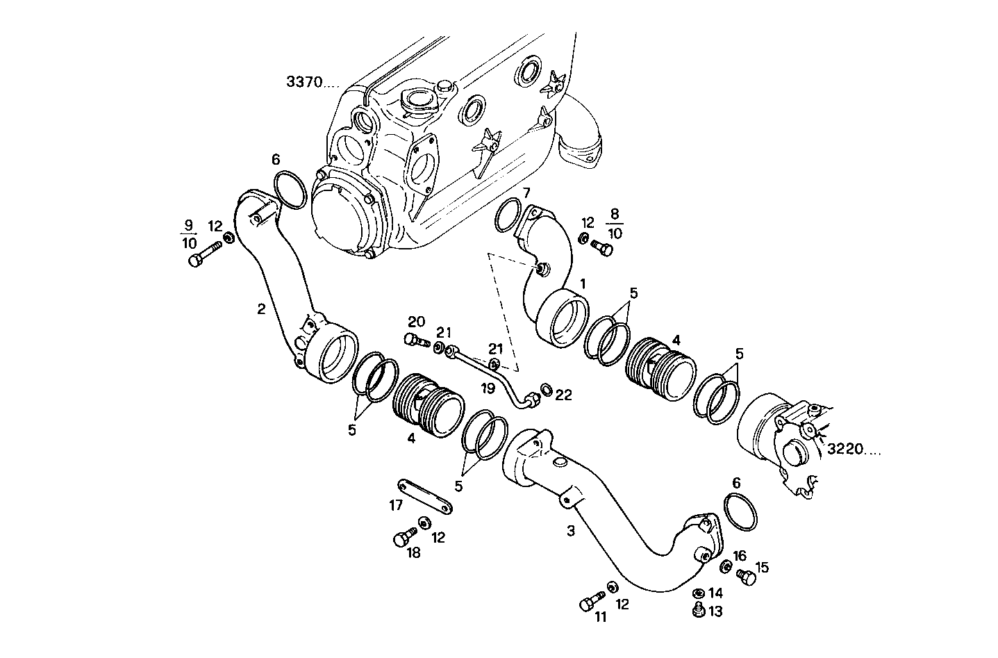WATER LINES - C78ENTM30.10A002 CURSOR 8 parts diagram