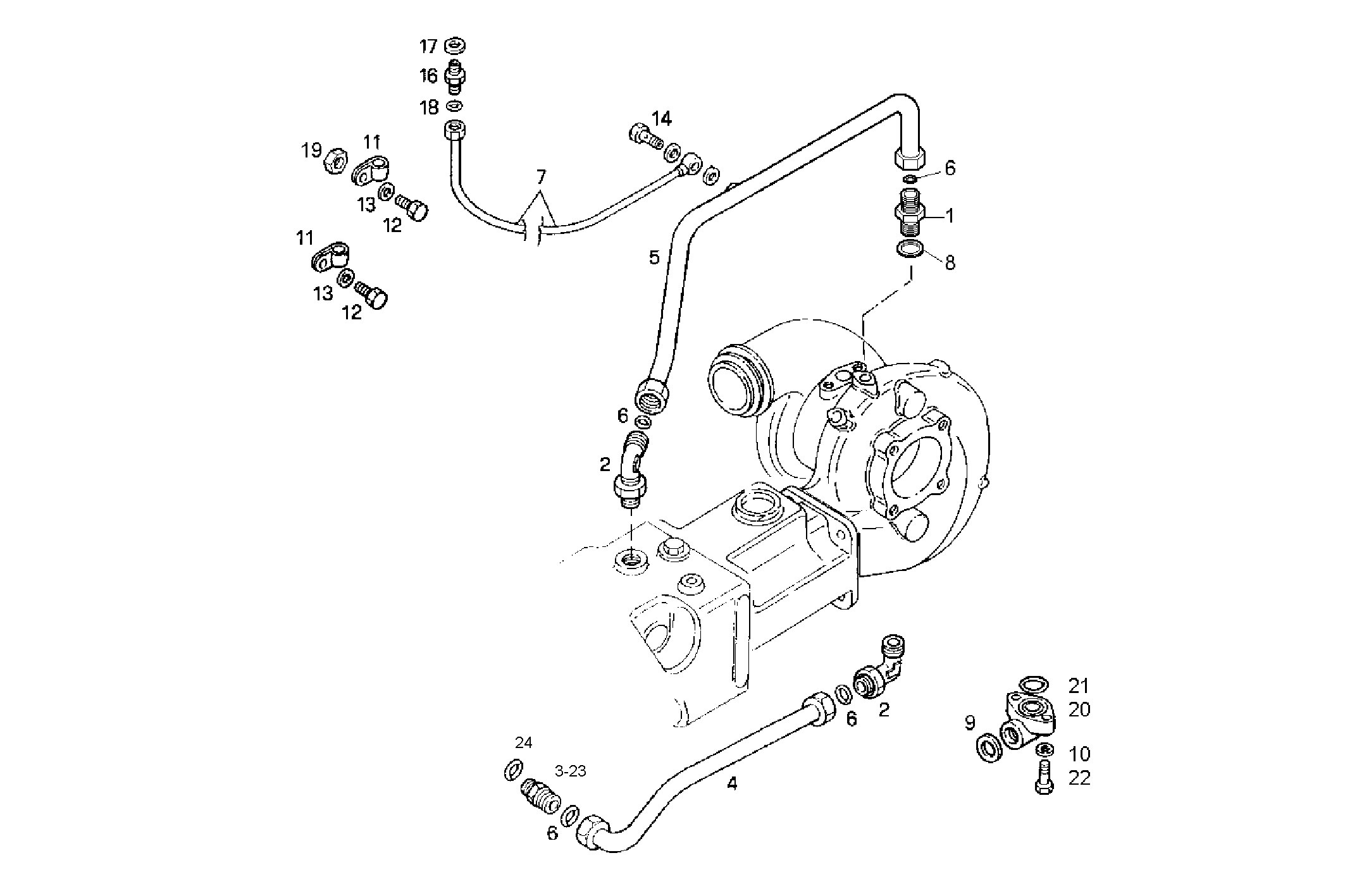 WATER LINES - C78ENTM30.10A002 CURSOR 8 parts diagram