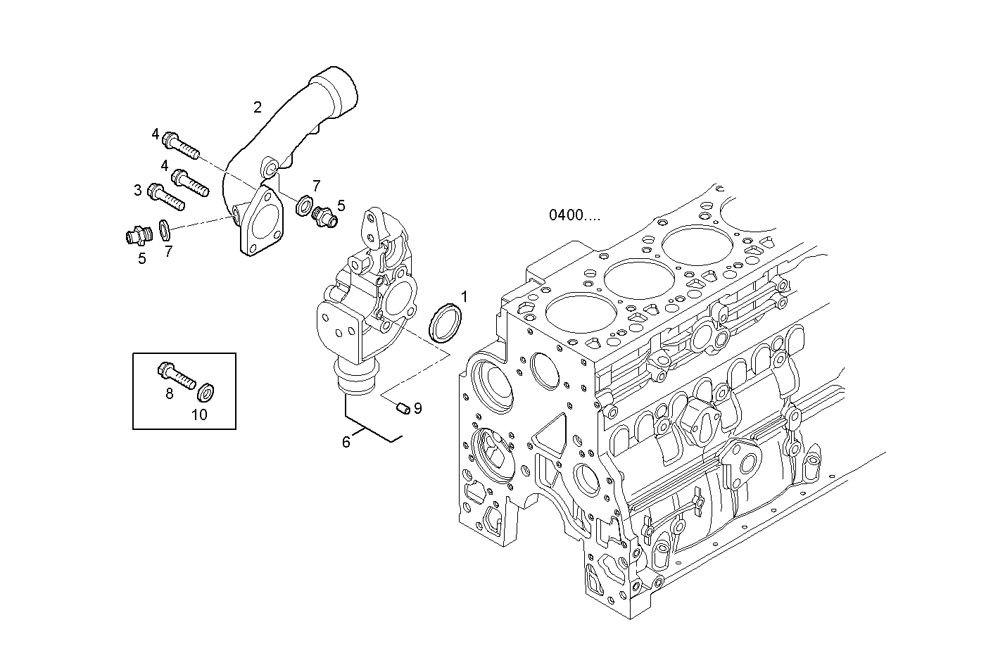 WATER LINES - N45MNAM10.01 NEF 4 mechanic. parts diagram