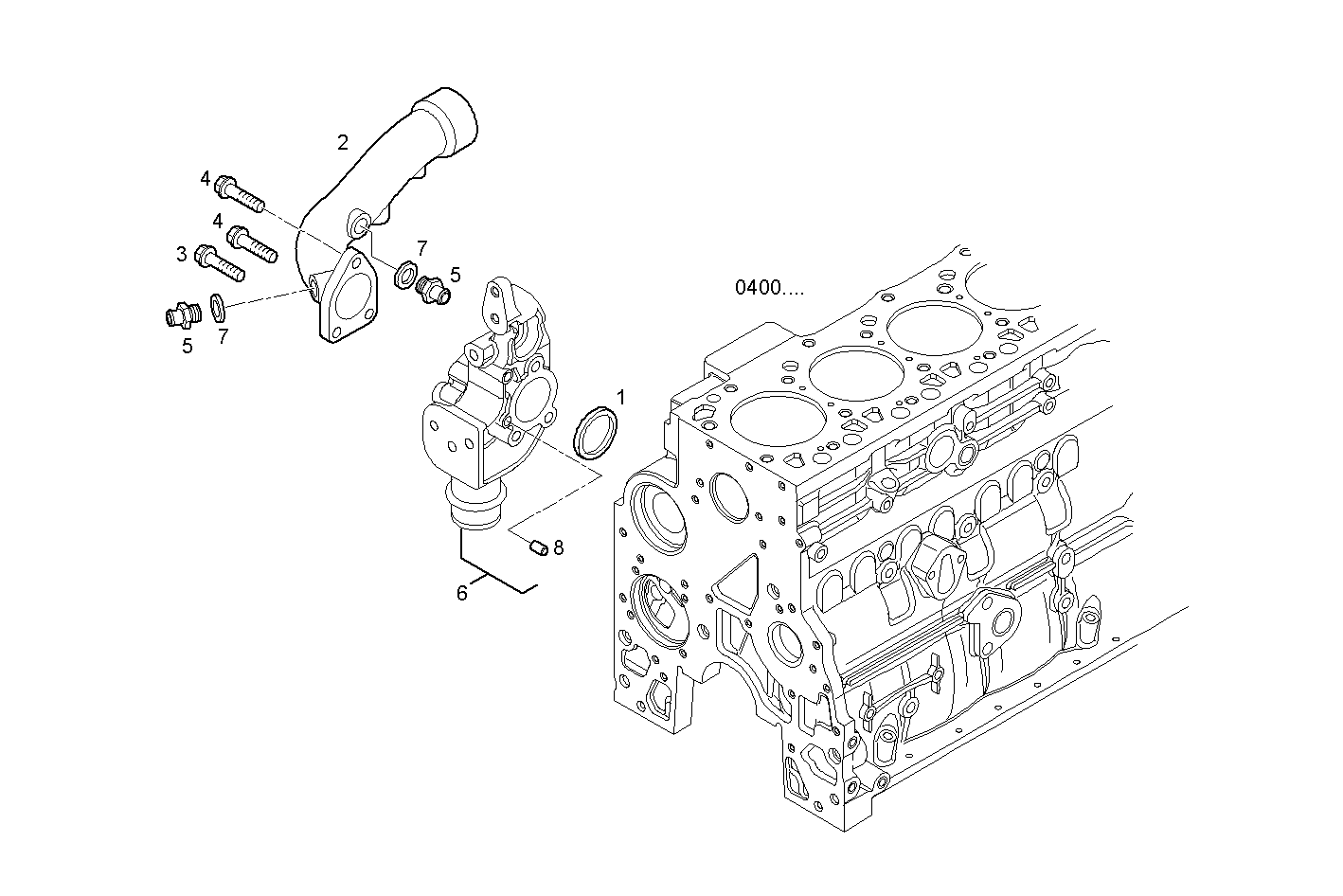 WATER LINES - N40ENTM25.10 NEF 4 electron. parts diagram