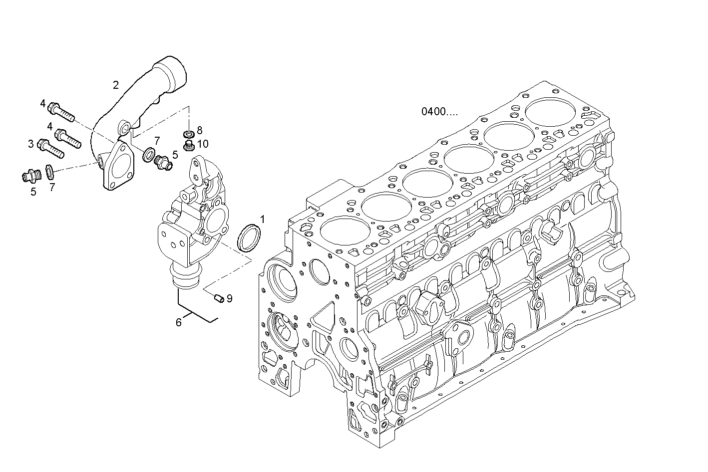 WATER LINES - N67MNAM15.01 NEF 6 mechanic. parts diagram