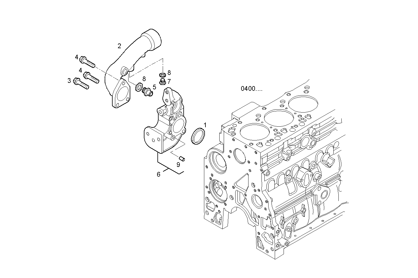 WATER LINES - N67MNAM15.30 NEF 6 mechanic. parts diagram