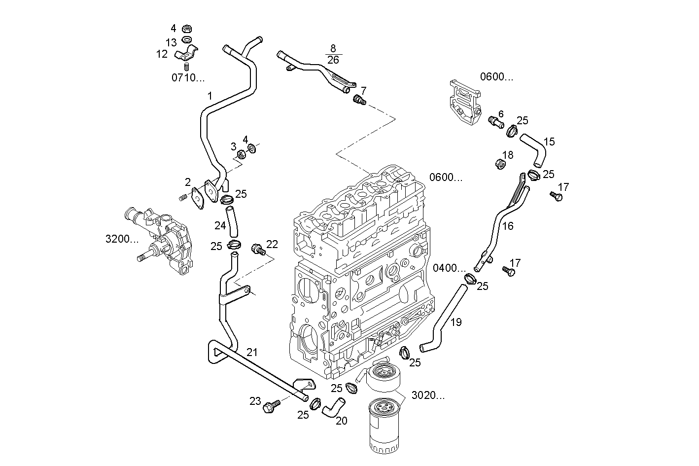 WATER LINES - 8140SRC30.20 8140SRC30 parts diagram