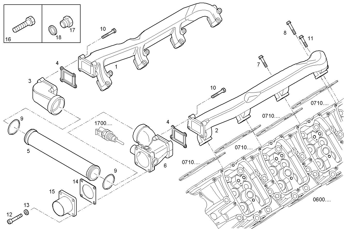 WATER LINES - FVAE2884AB200 VECTOR 8 parts diagram