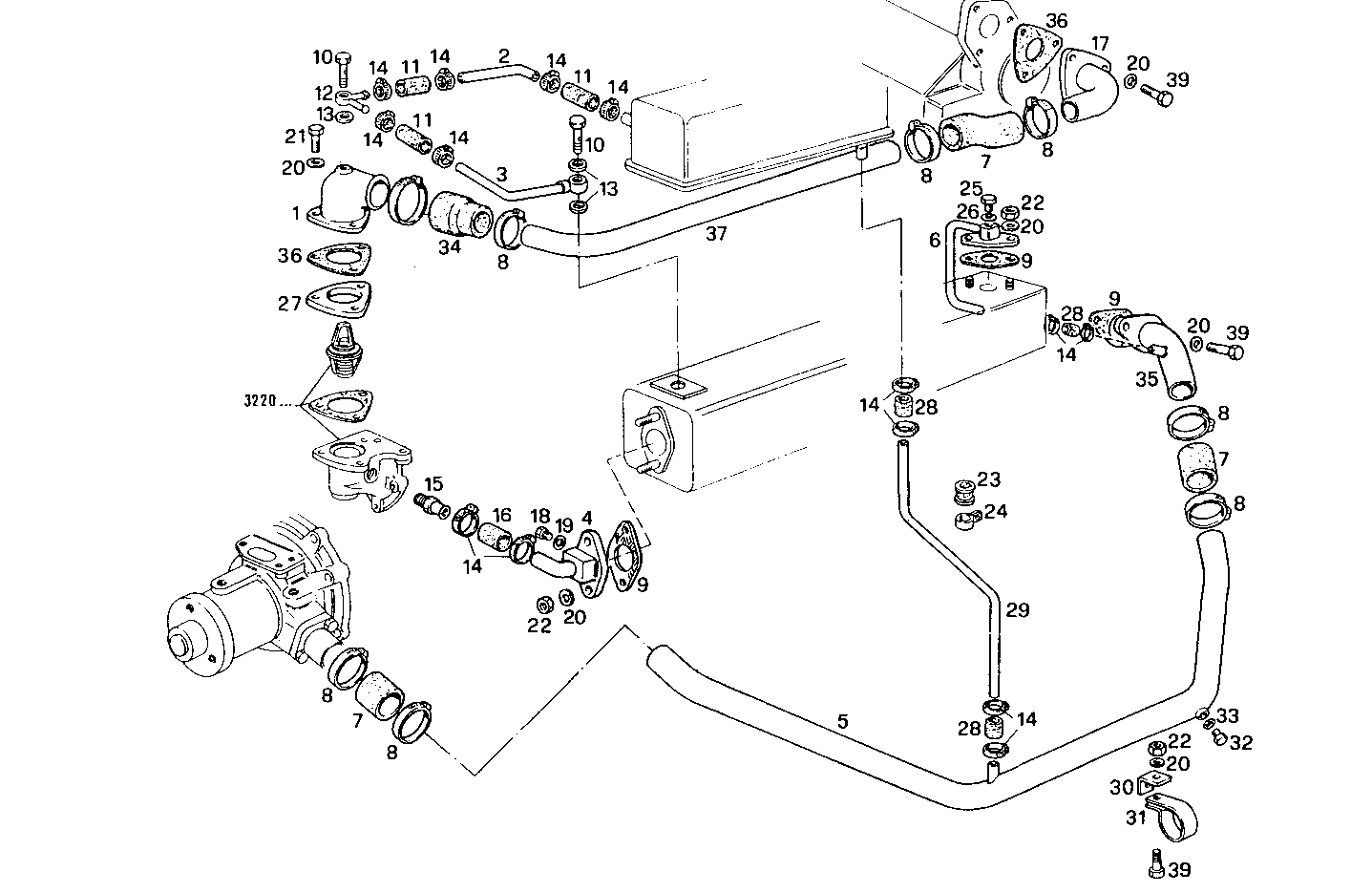 WATER LINES - 8031M06.01 8031M06 parts diagram