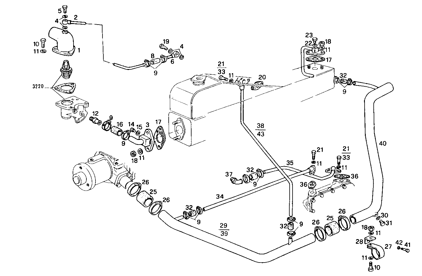 WATER LINES - 8041M08.21 8041M08 parts diagram