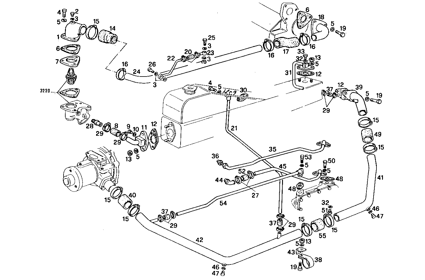 WATER LINES - 8061M12.00 8061M12 parts diagram