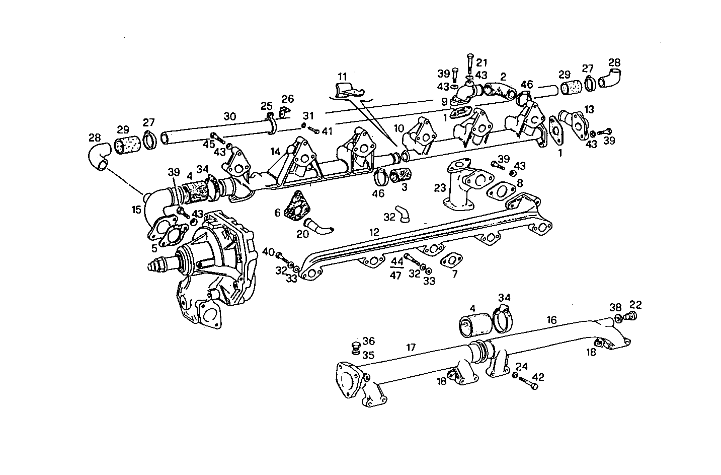 WATER LINES - 8210M22.10 8210M22 parts diagram