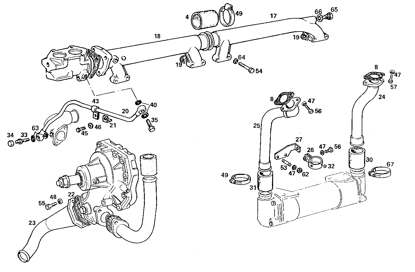 WATER LINES - 8210i03.00A550 8210i03 parts diagram
