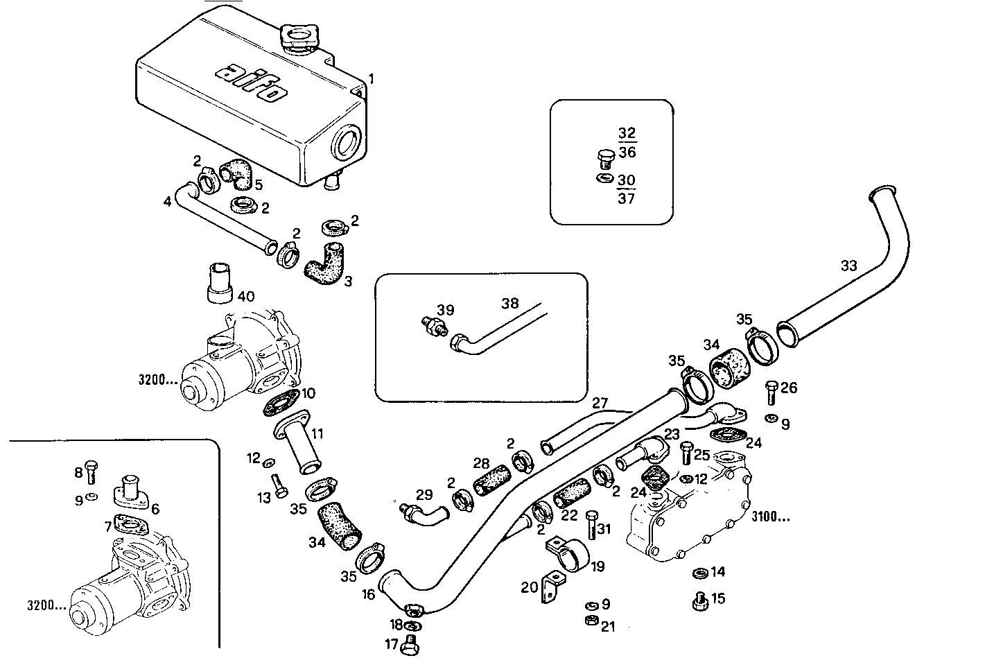 WATER LINES - 8061M14.01 8061M14 parts diagram