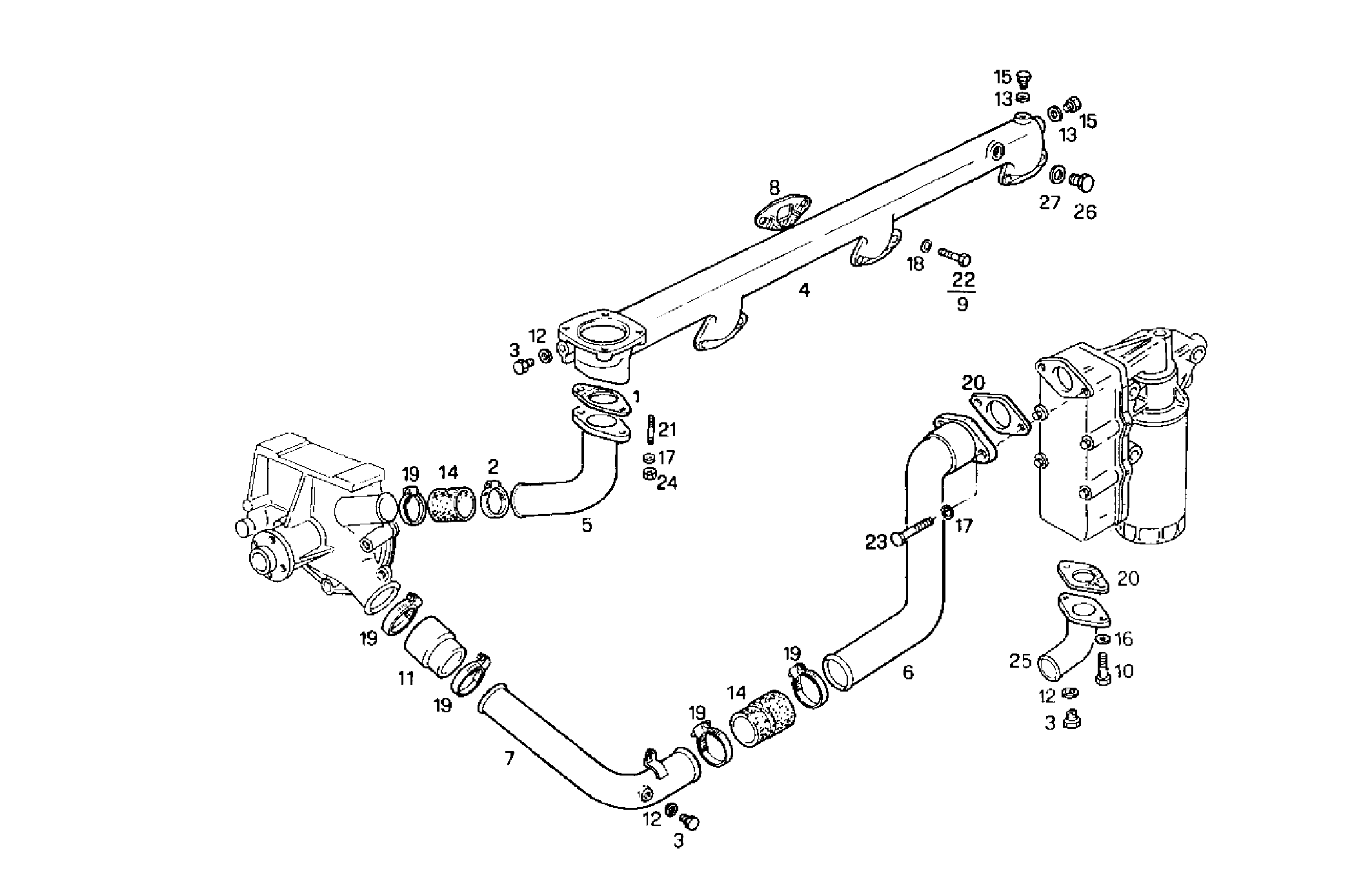 WATER LINES - 8361i001.00 8361i001 parts diagram