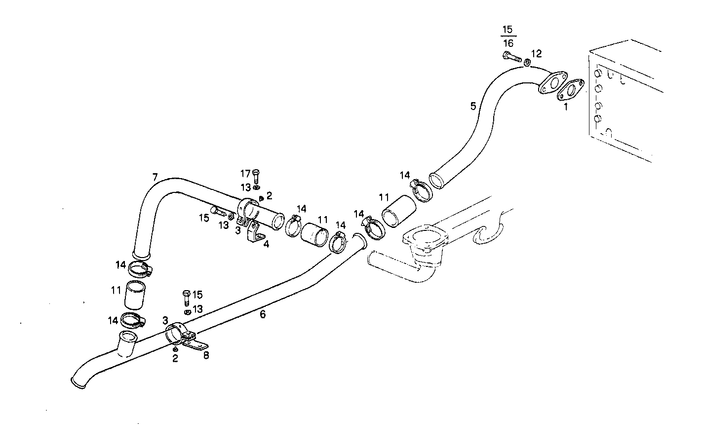 WATER LINES - 8361SI10.00A800 8361SI10 parts diagram