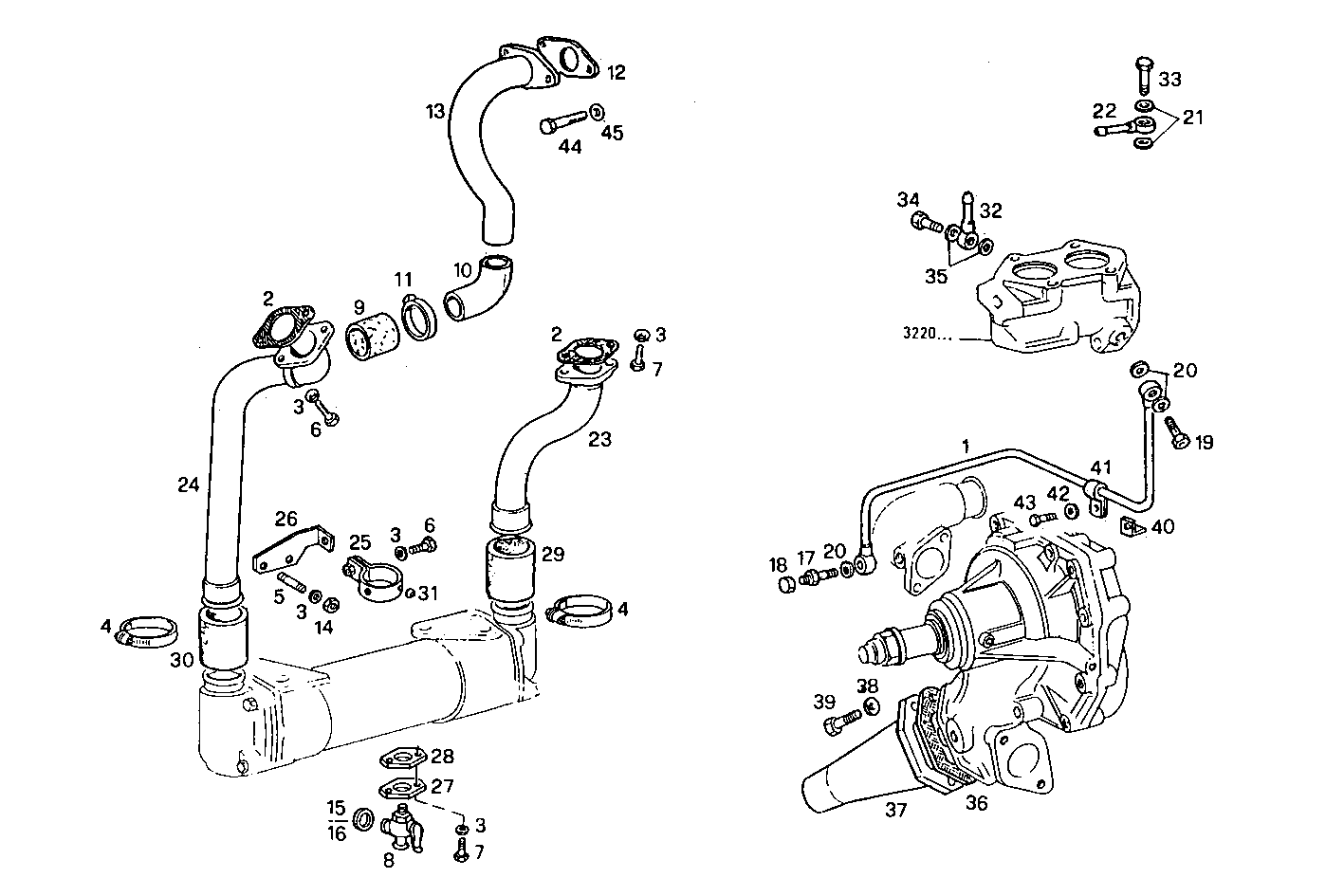 WATER LINES - 8210M22.30A001 8210M22 parts diagram