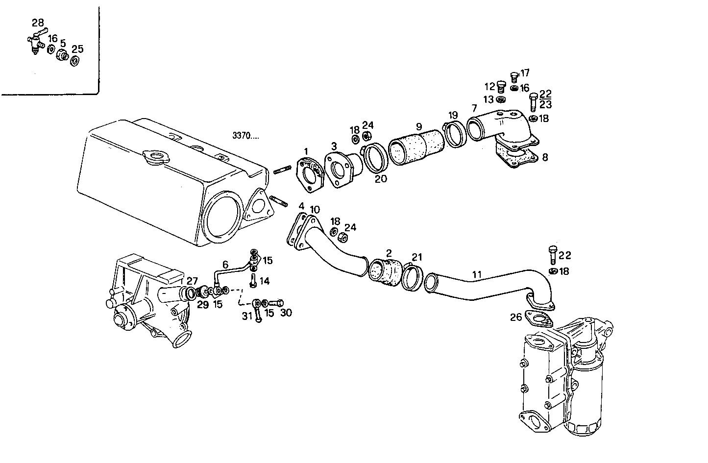 WATER LINES - 8361SRM40.00 8361SRM40 parts diagram