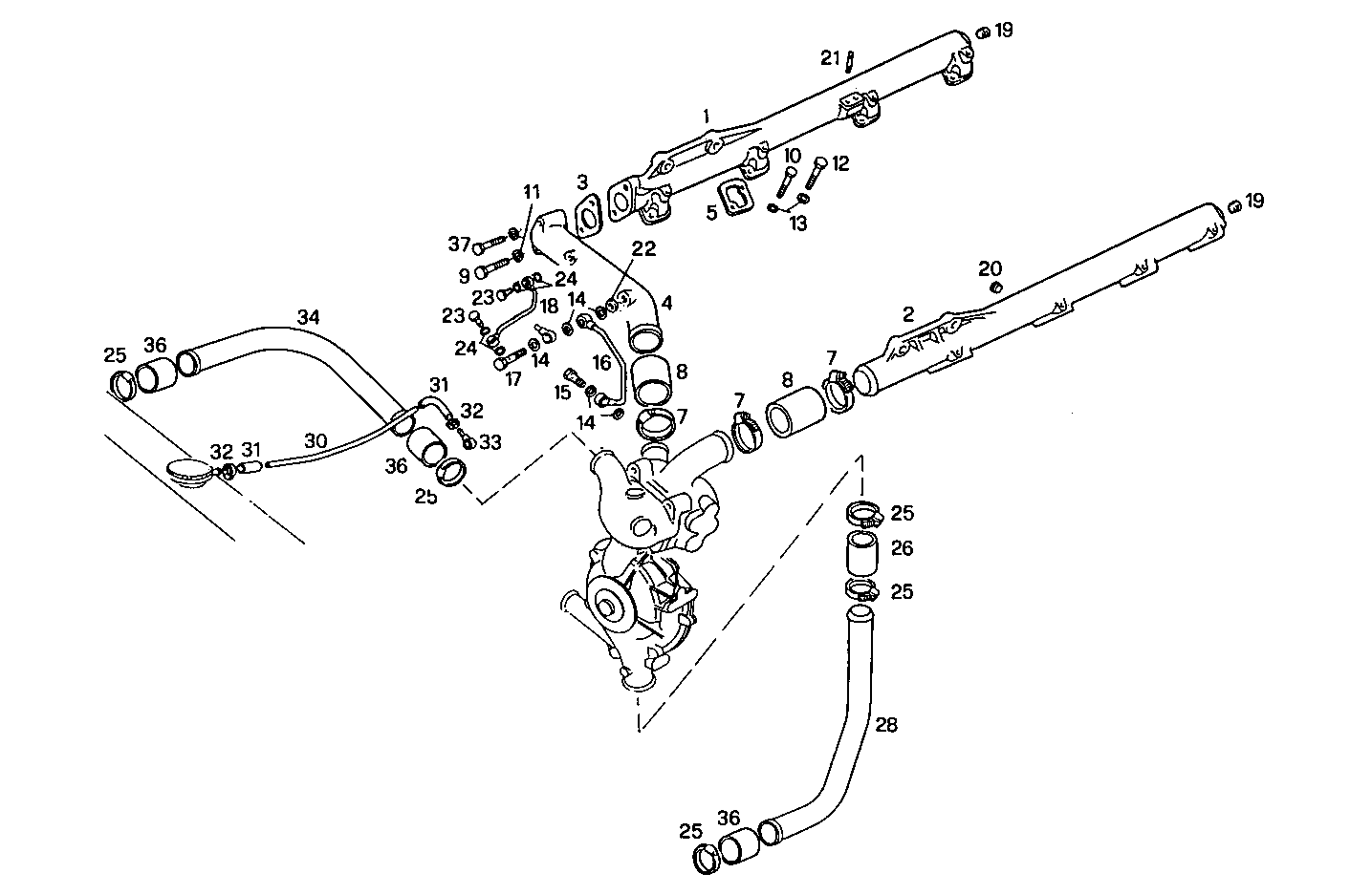 WATER LINES - 8281SRi26.01A550 8281SRi26 parts diagram