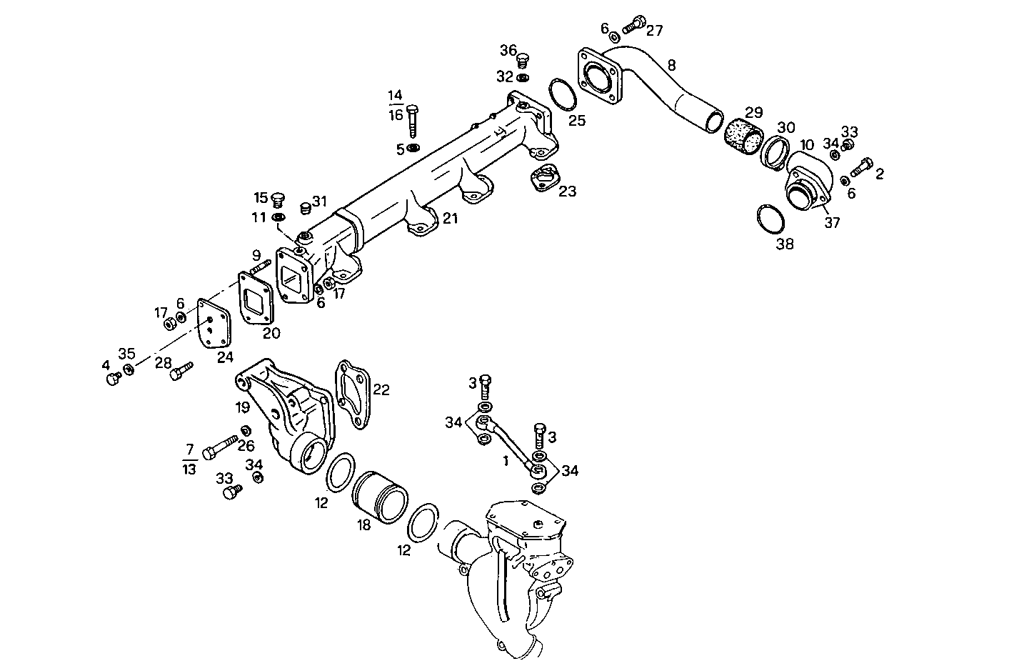 WATER LINES - 8460SRM50.10 8460SRM50 parts diagram
