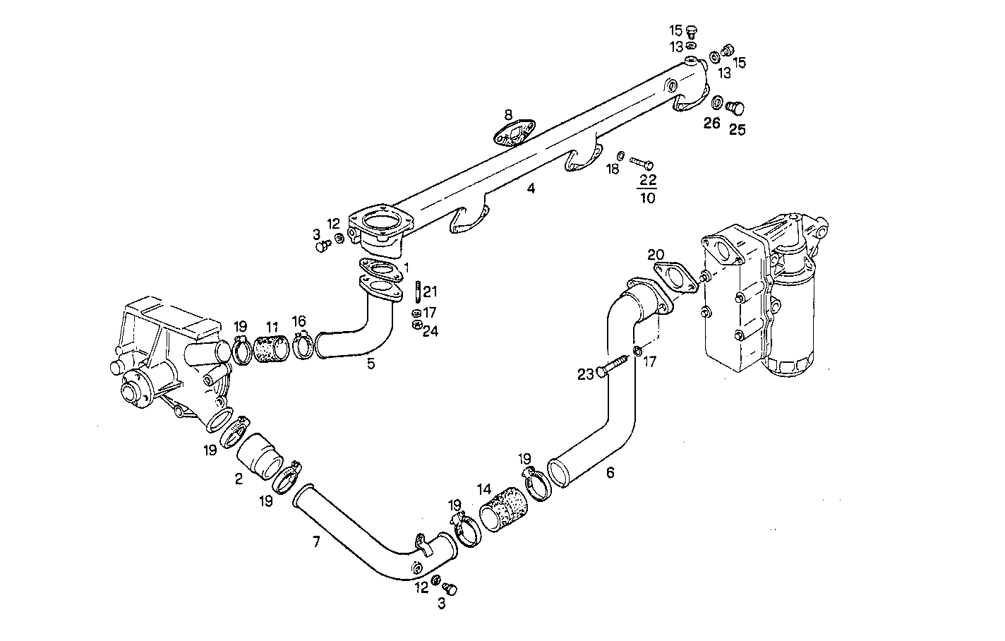 WATER LINES - 8361SI10.00A801 8361SI10 parts diagram