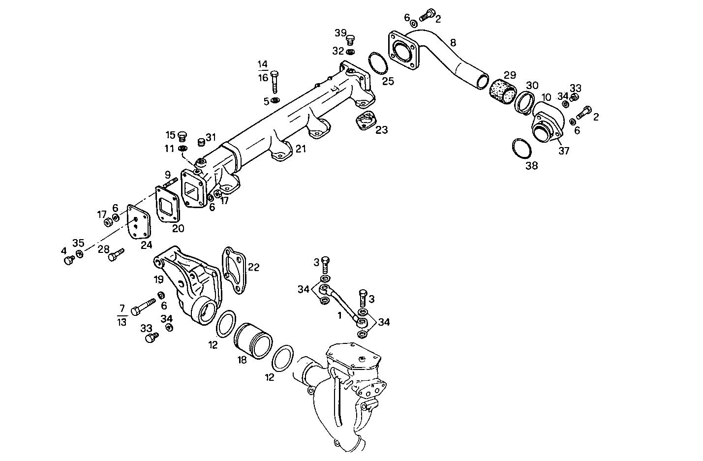 WATER LINES - 8460SM19.13 8460SM19 parts diagram