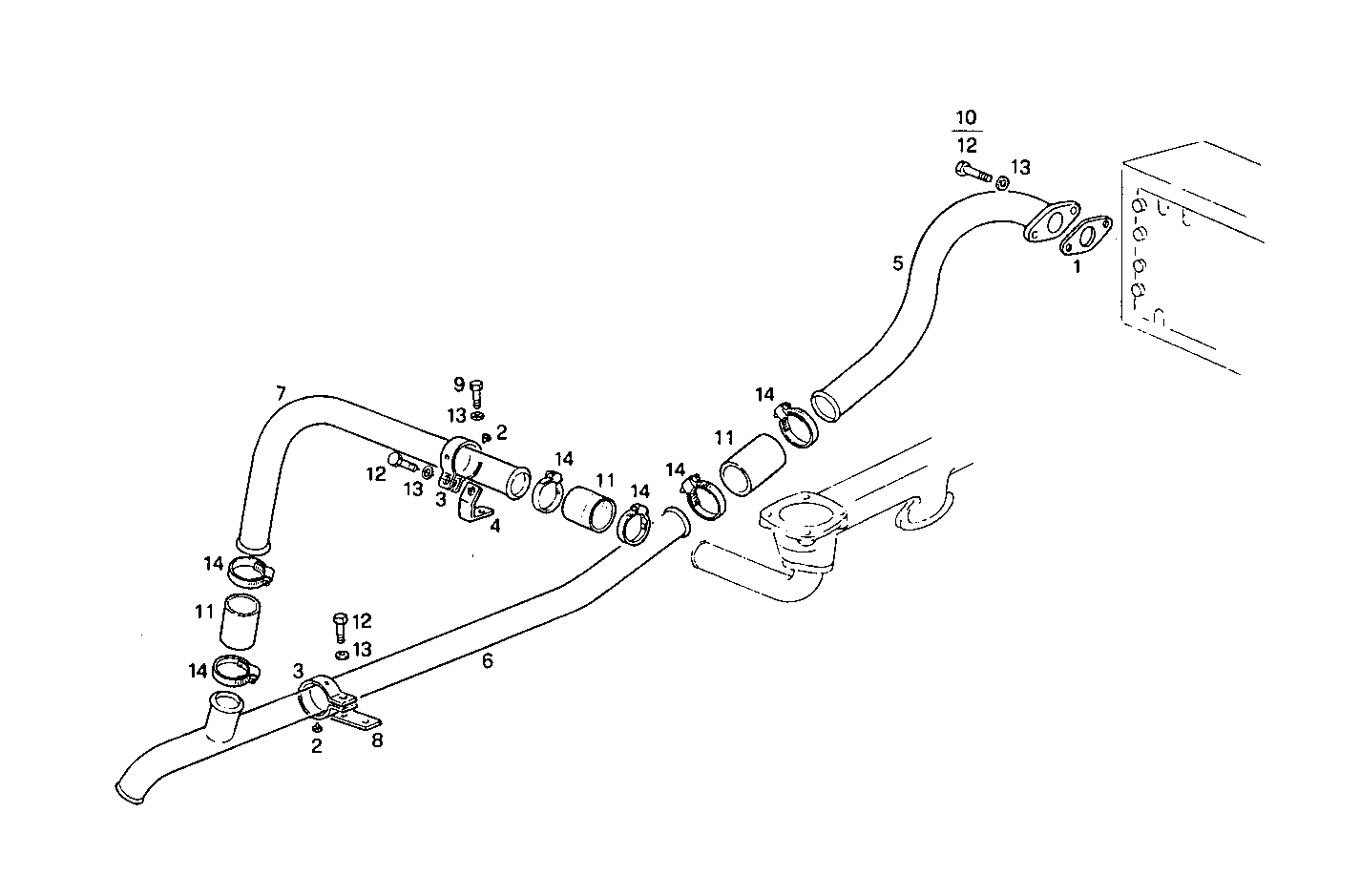 WATER LINES - 8361SRE10.00A801 8361SRE10 parts diagram
