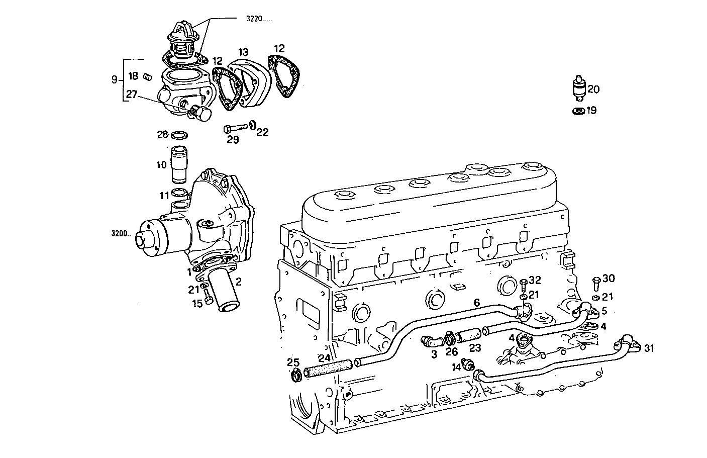 WATER LINES - 8061C05.05A030 8061C05 parts diagram