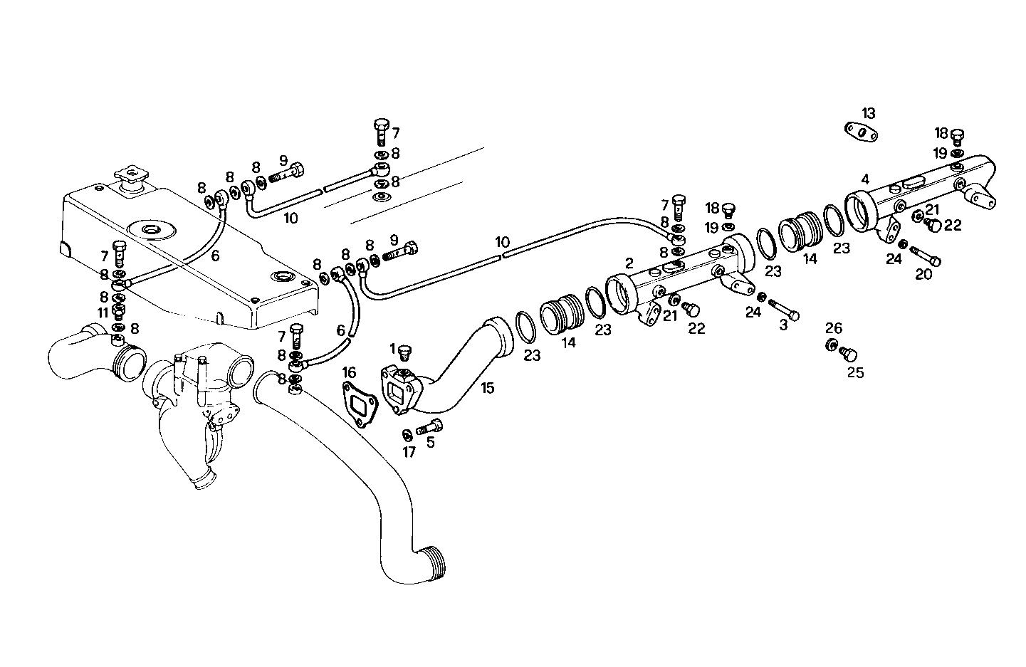 WATER LINES - 8210SM27.10 8210SM27 parts diagram
