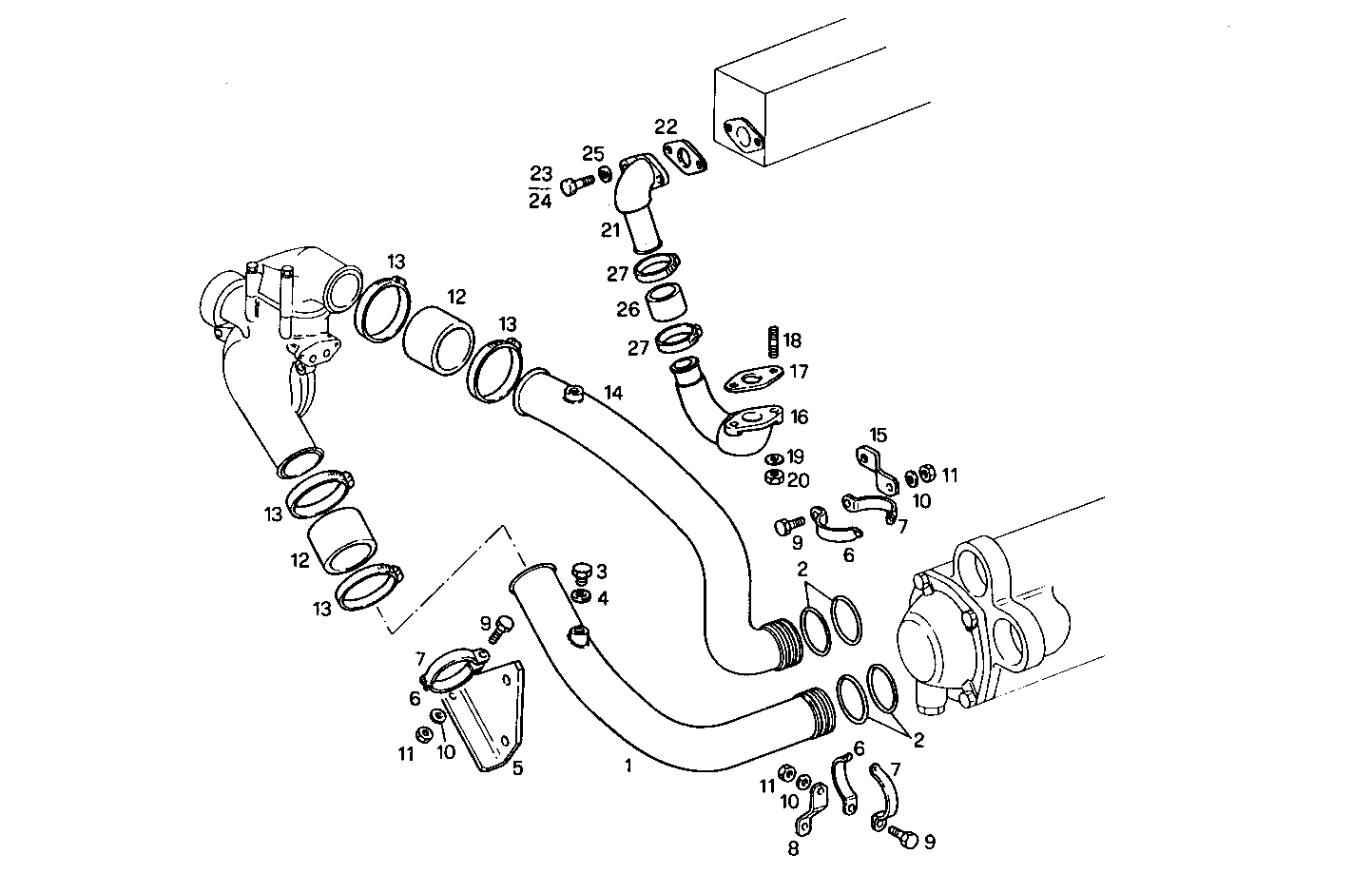 WATER LINES - 8210SM27.10 8210SM27 parts diagram