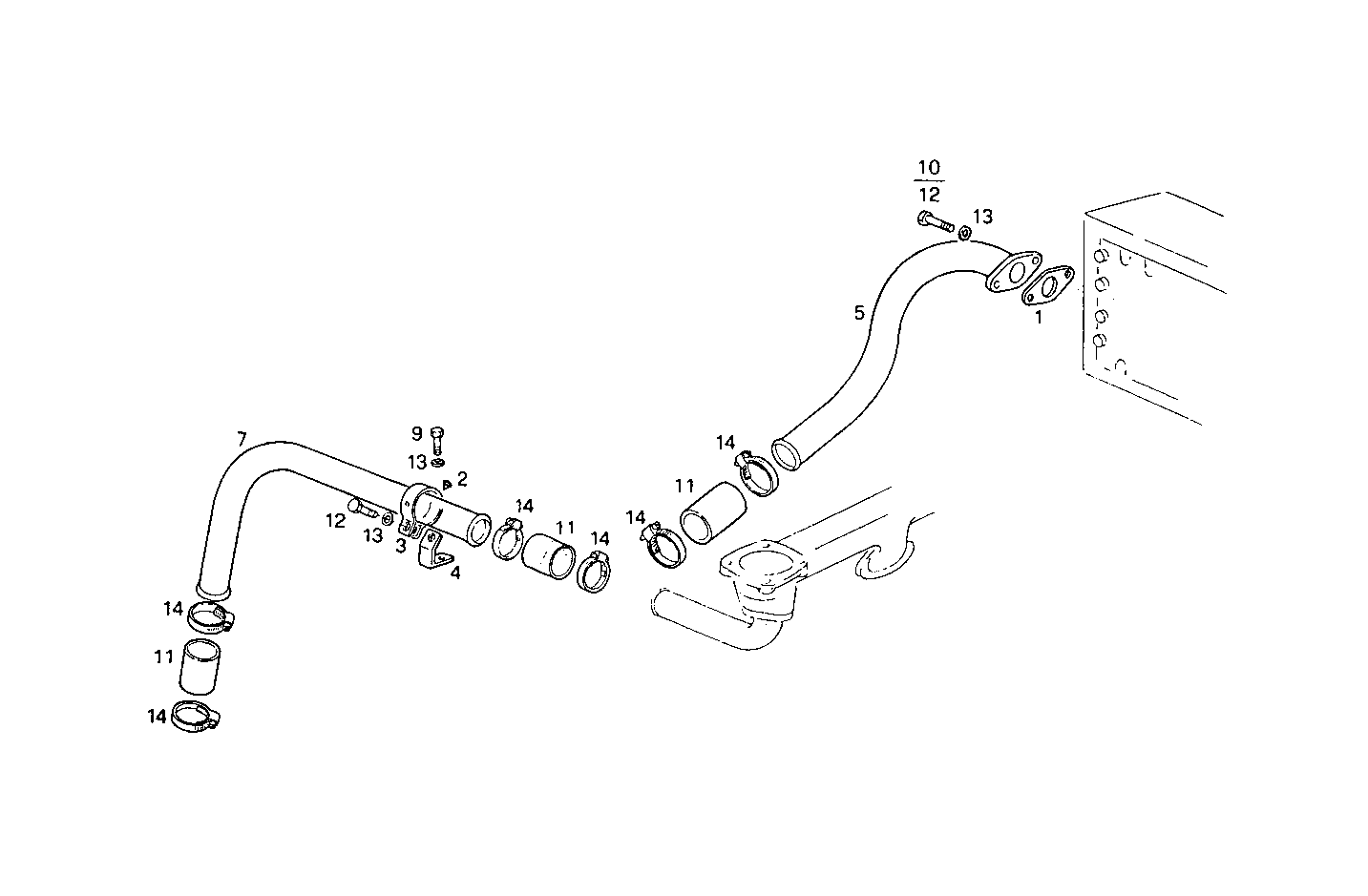 WATER LINES - 8361SRE10.00A004 8361SRE10 parts diagram