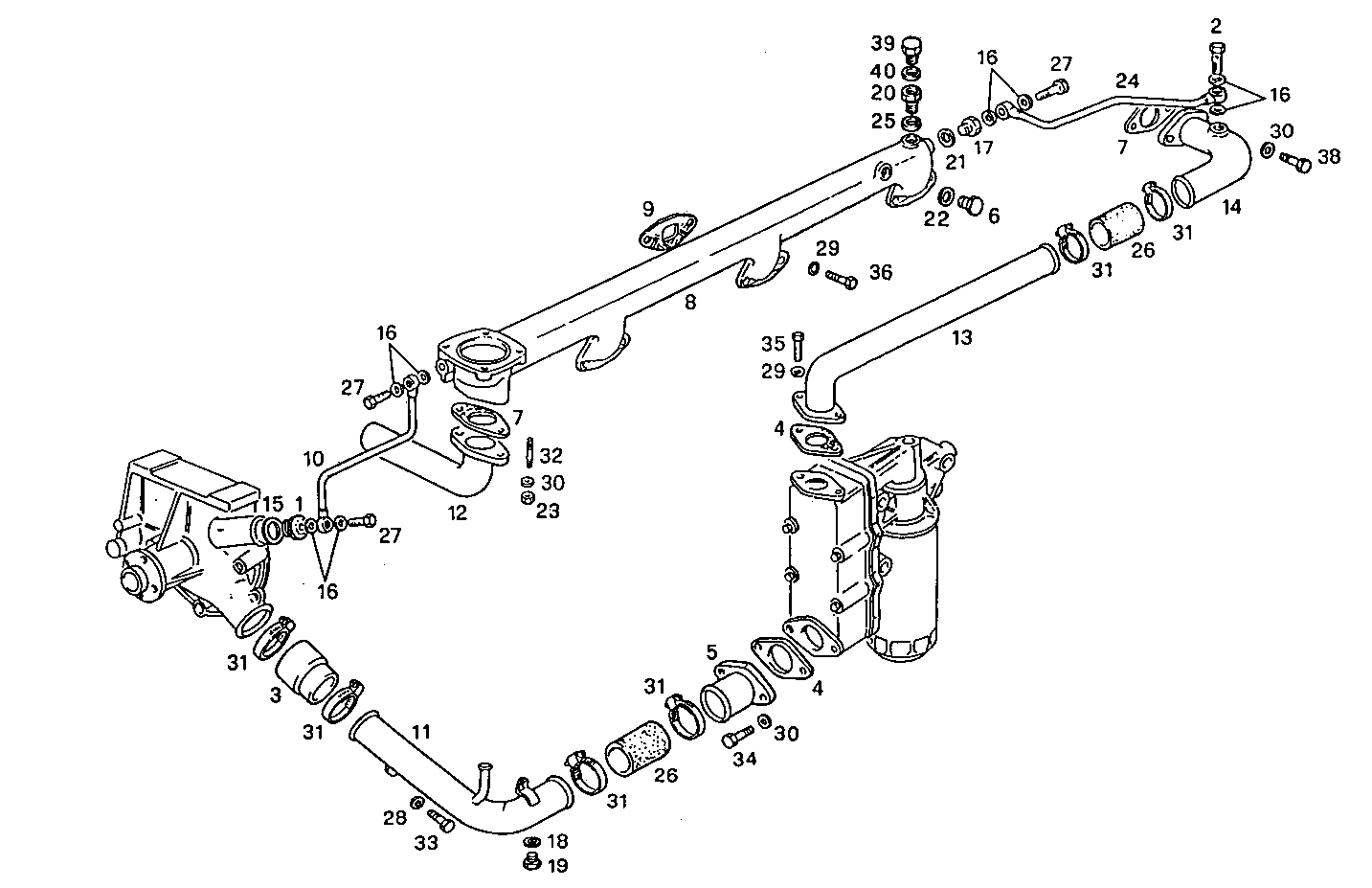 WATER LINES - 8361SRE10.00A004 8361SRE10 parts diagram