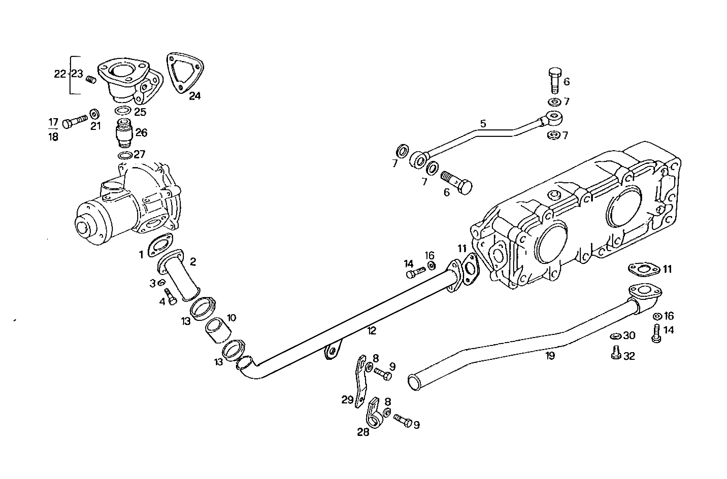 WATER LINES - 8045SU00.00A800 8045SU00 parts diagram